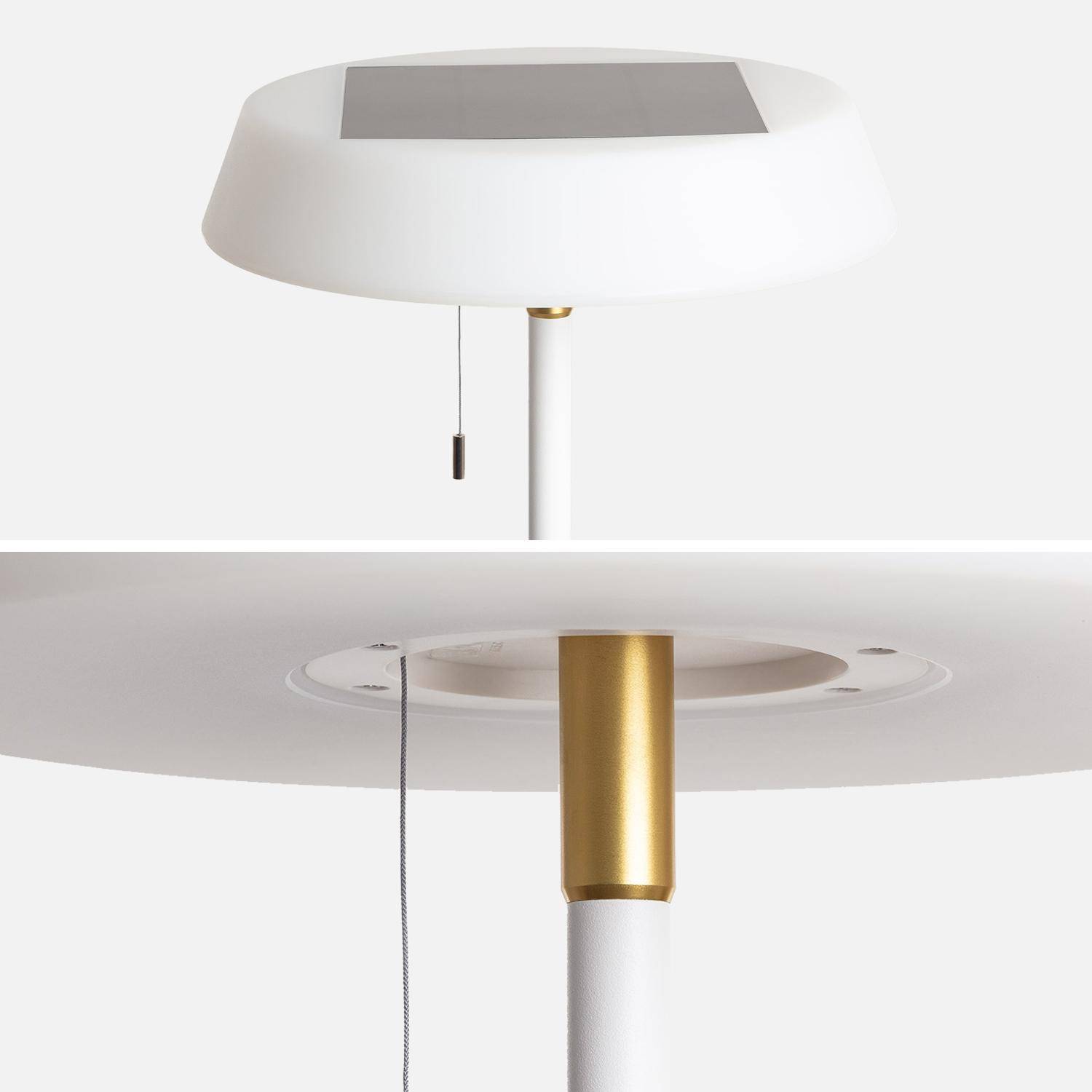 Lámpara solar LED exterior, 150cm, Alex, Blanco, 30x30x150 cm Photo2