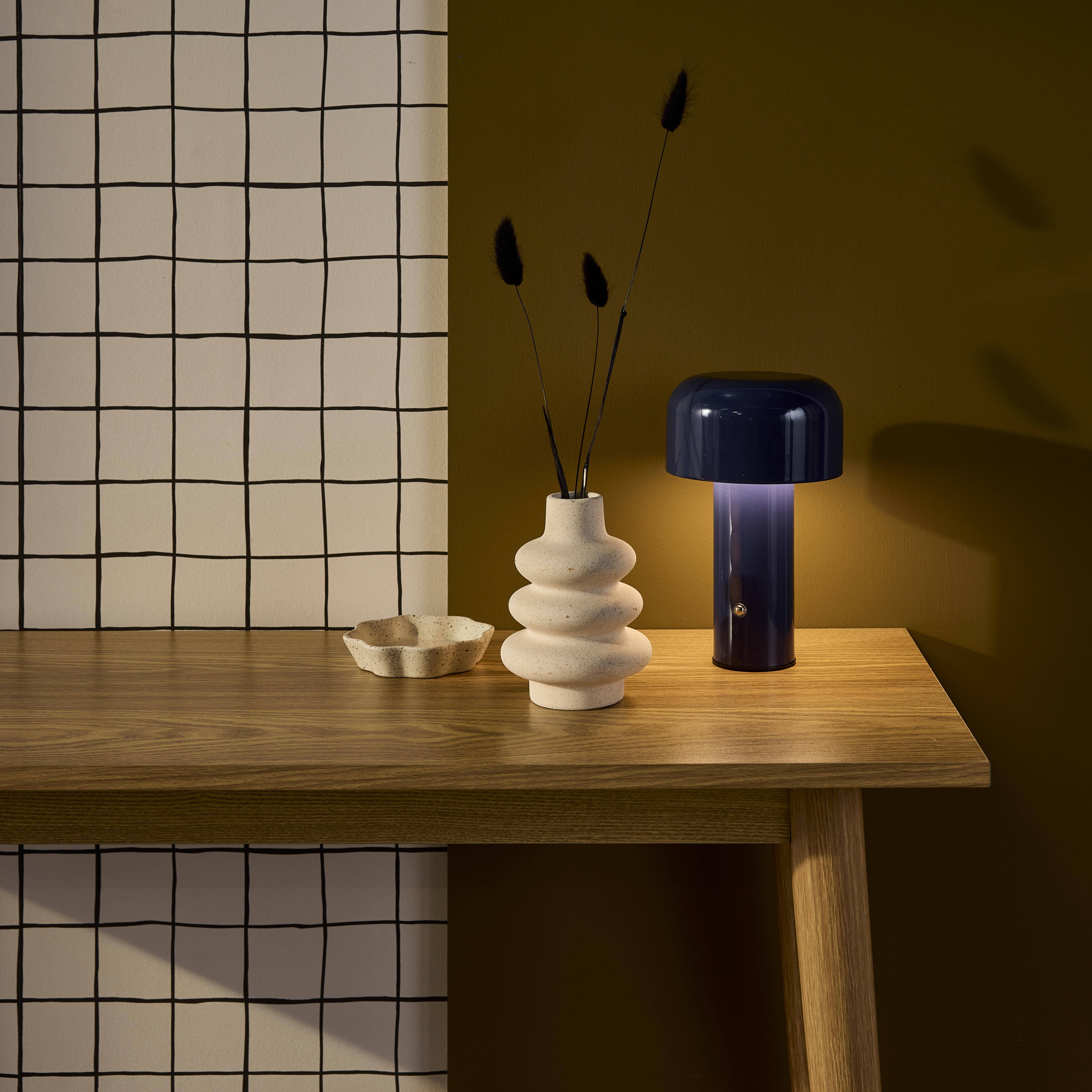 LED-Tischlampe für innen aufladbar blau Ø 13cm - Victor  Photo3