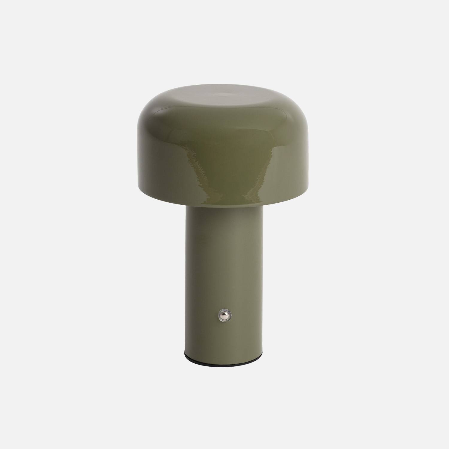 Lâmpada de mesa interior LED metal, 13cm, Verde