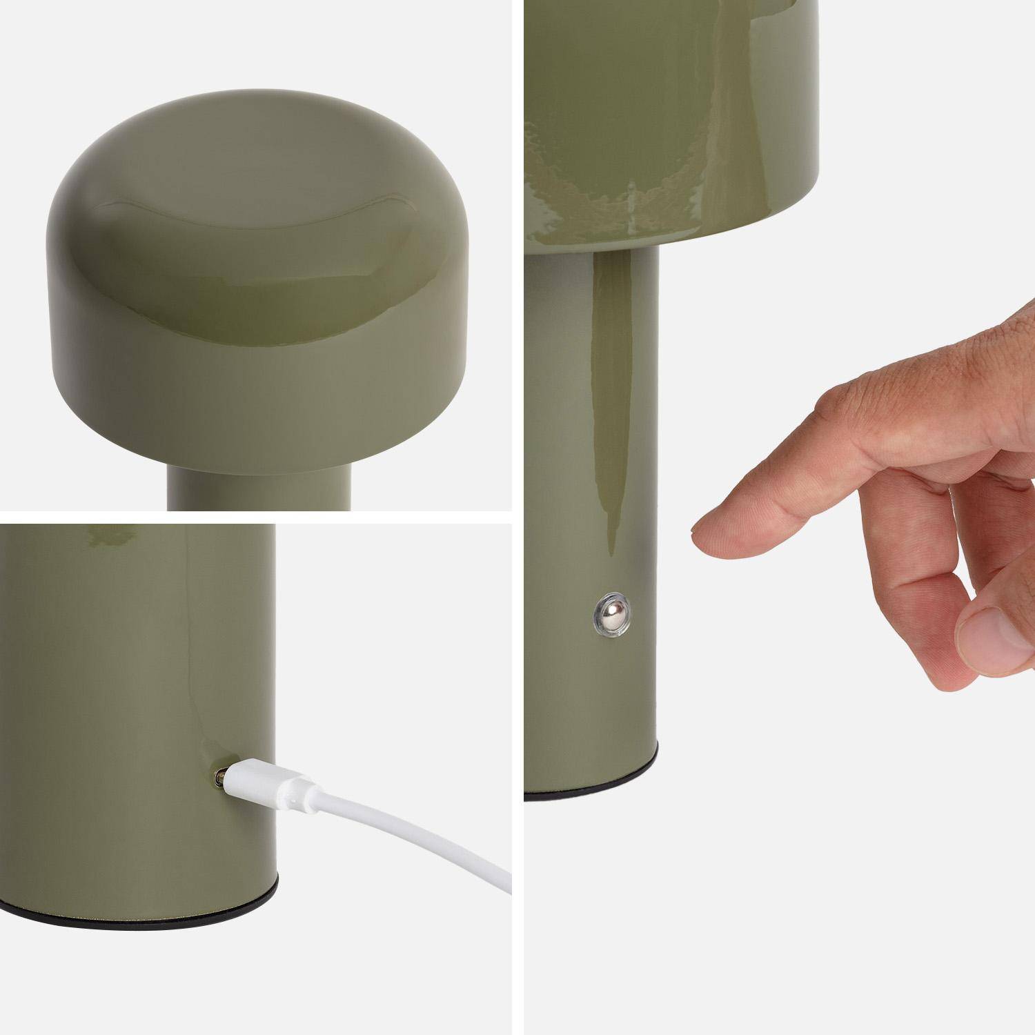 Interieur tafellamp, LED, oplaadbaar, Victor, groen Ø 13 cm,sweeek,Photo6
