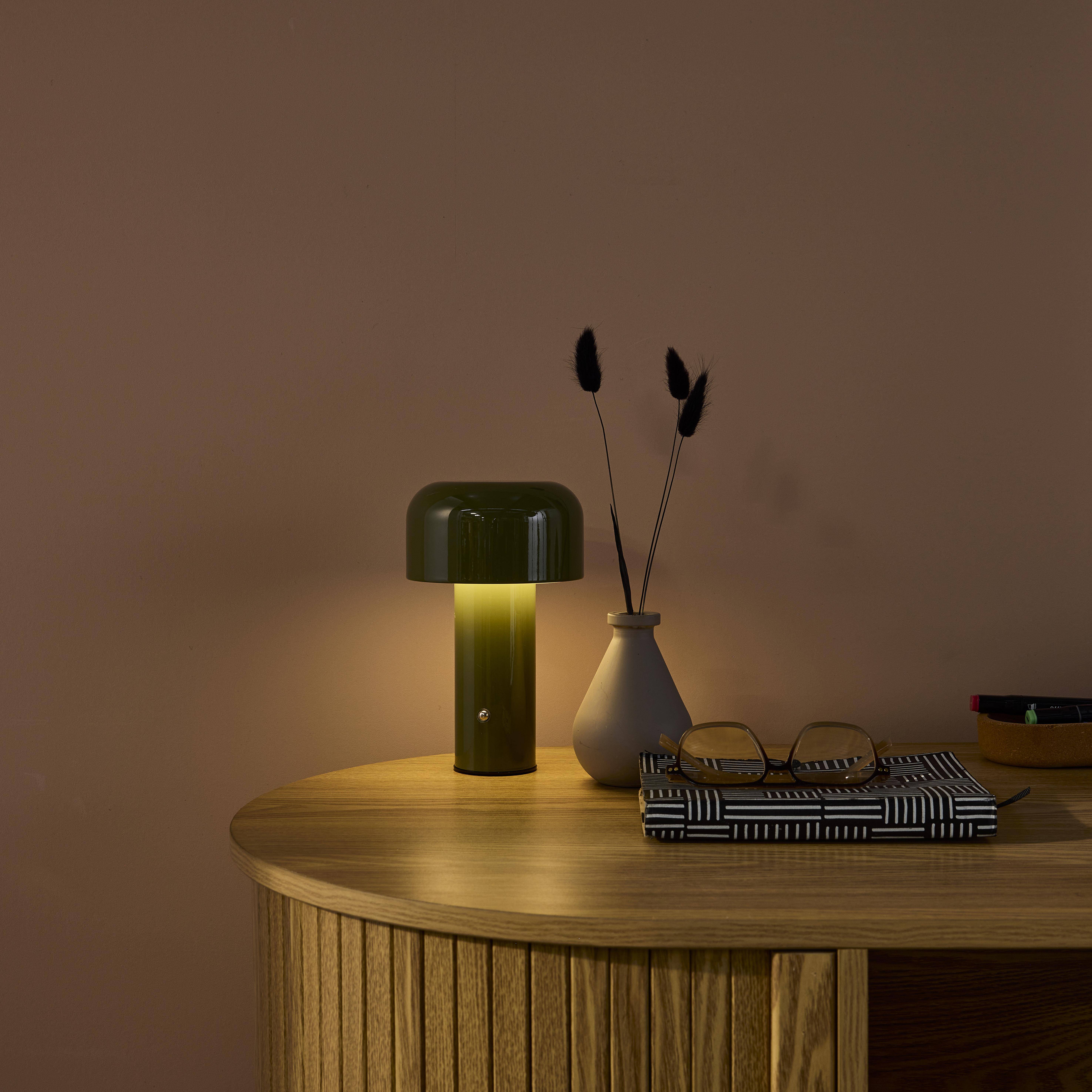 LED-Tischlampe für innen aufladbar grün Ø 13cm - Victor ,sweeek,Photo3