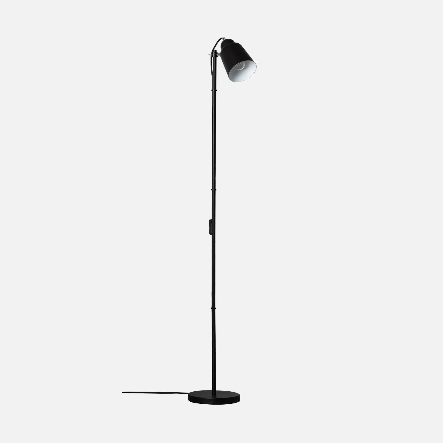 Lampadaire intérieur métal noir H145cm