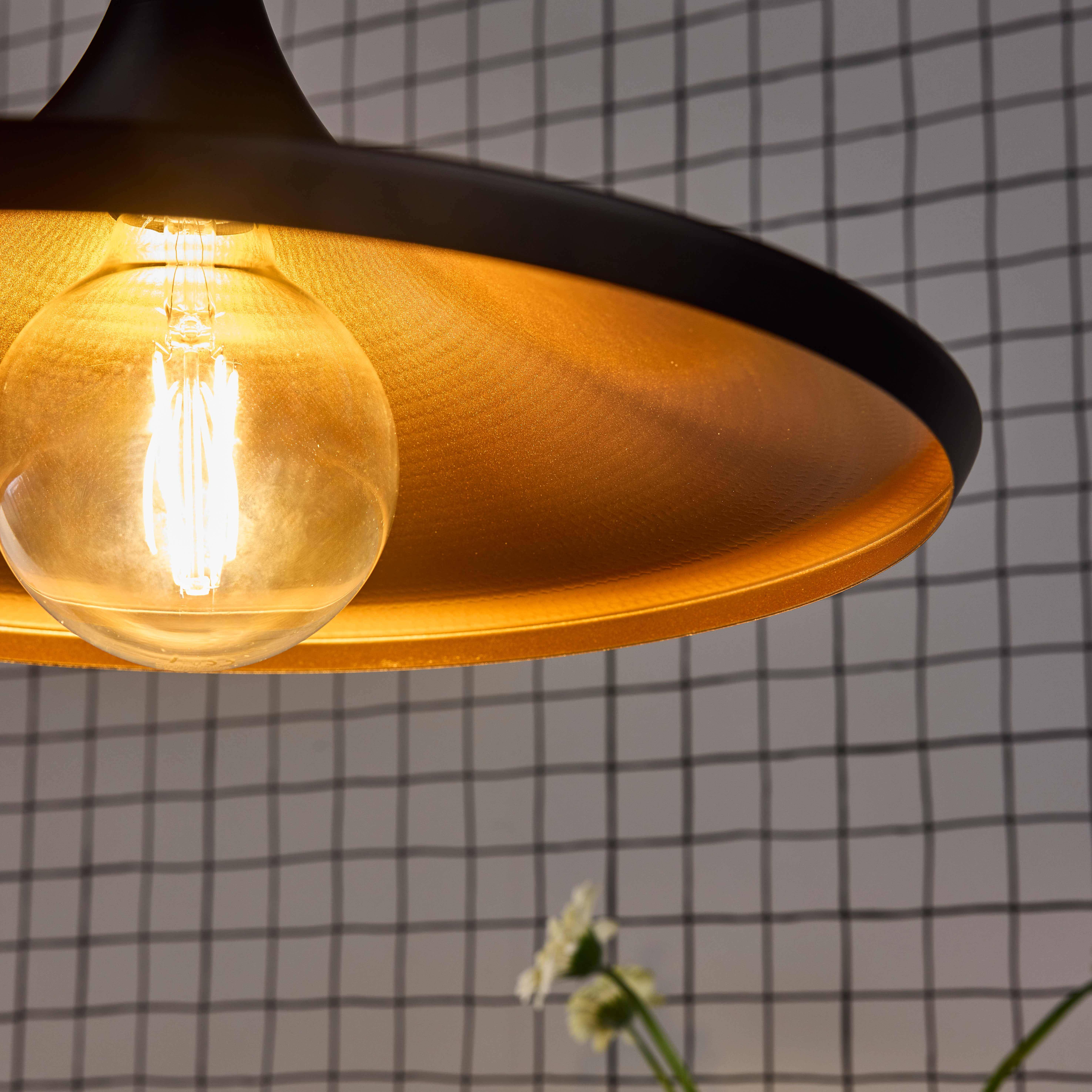 Hanglamp voor binnen zwart en goud metaal Ø 35cm Margot Photo3