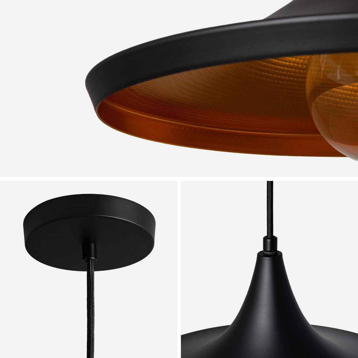 Hanglamp voor binnen zwart en goud metaal Ø 35cm Margot Photo3