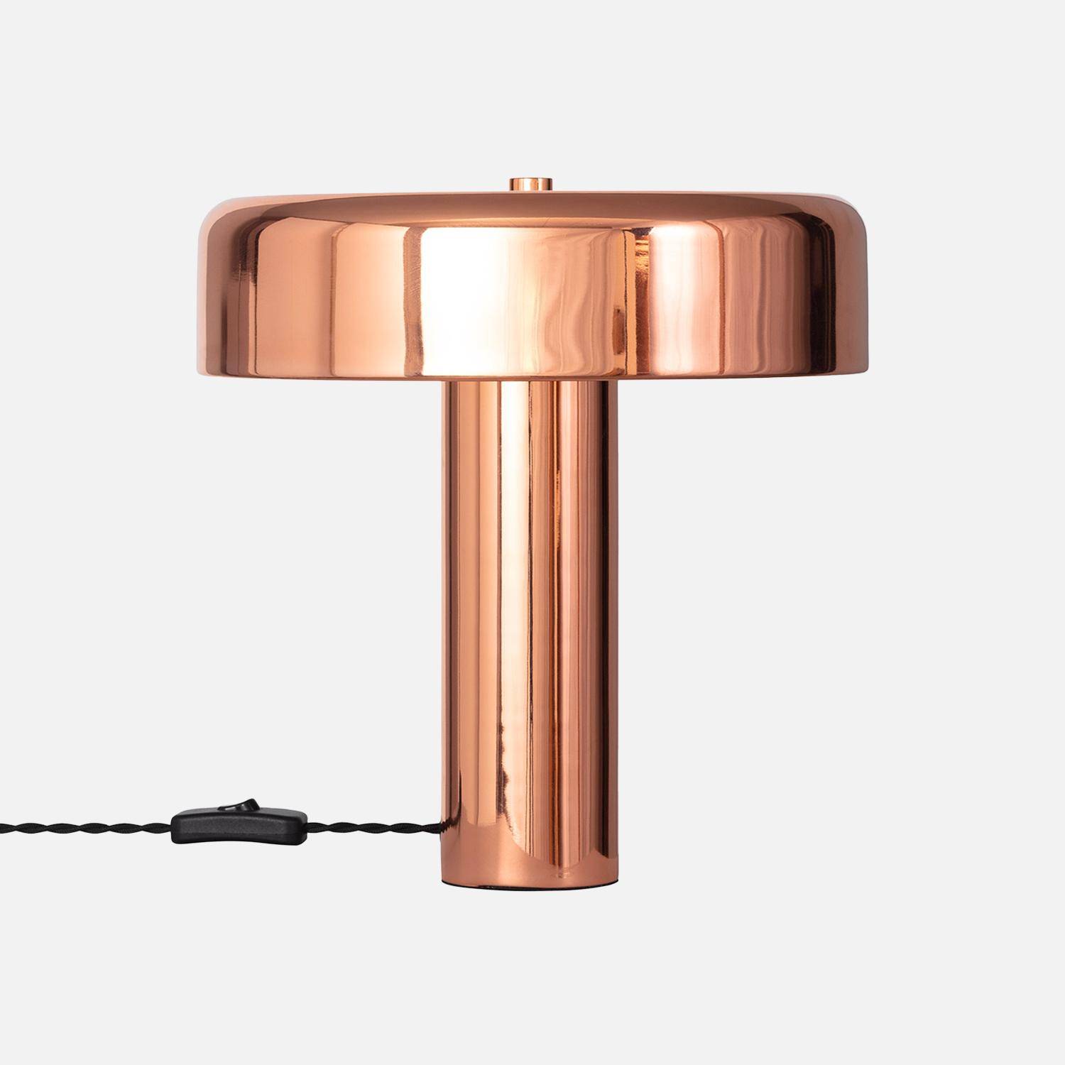 Lampada in metallo, 30cm, Rudy, Oro rosa, 30x30x32 cm Photo3