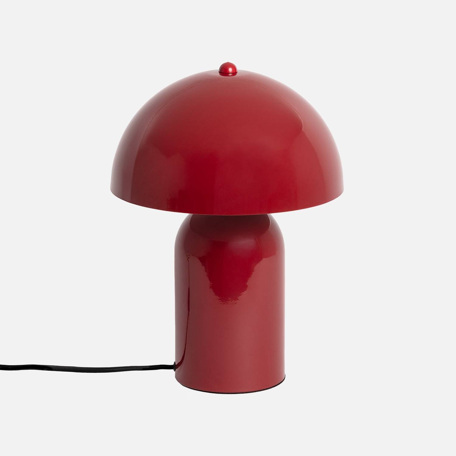 Lampe de table intérieur métal rouge Ø 25cm