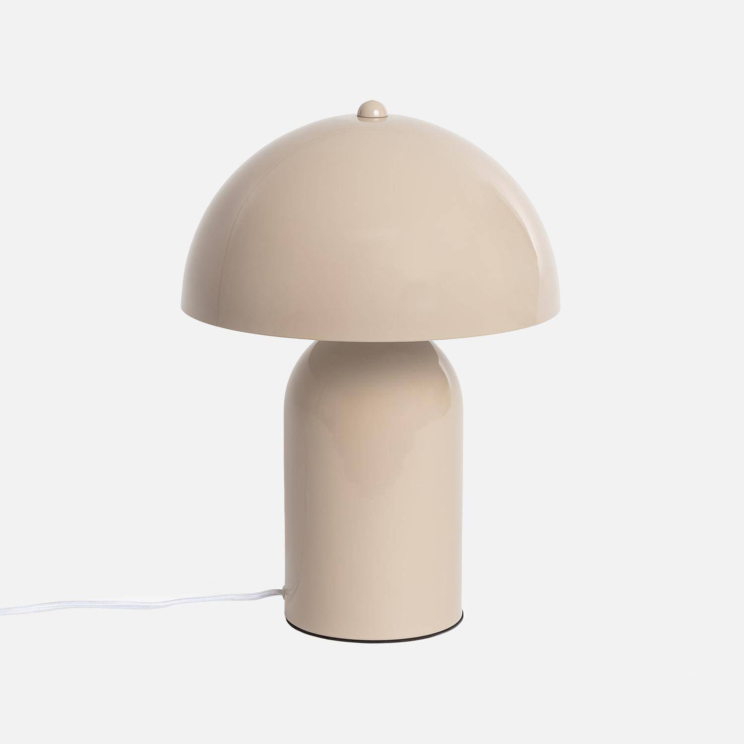 Tafellamp binnen metaal beige Ø 25cm Marco Photo1