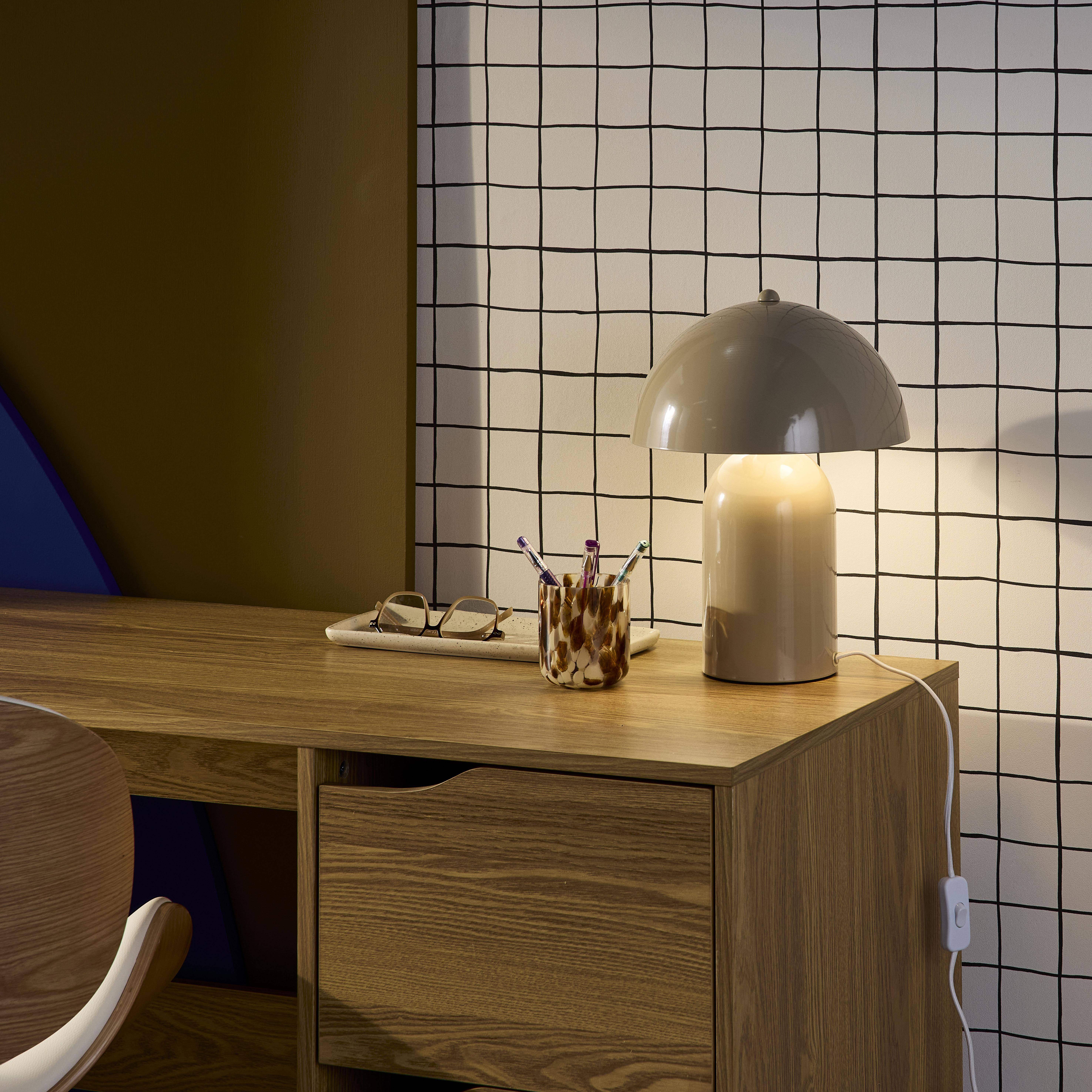 Luminária de mesa interior metal, 25cm, Marco, Beige, 25x25x32 cm Photo1