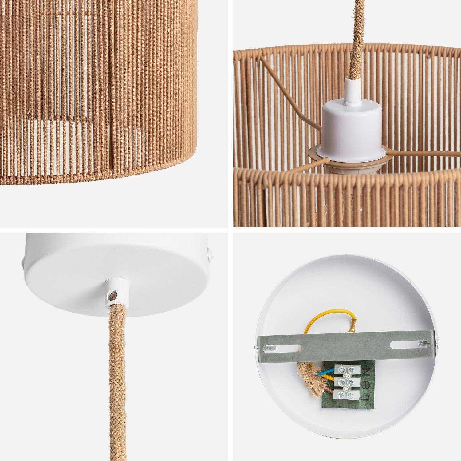 Suspension luminaire chanvre Zélie naturel Ø 40cm Photo4