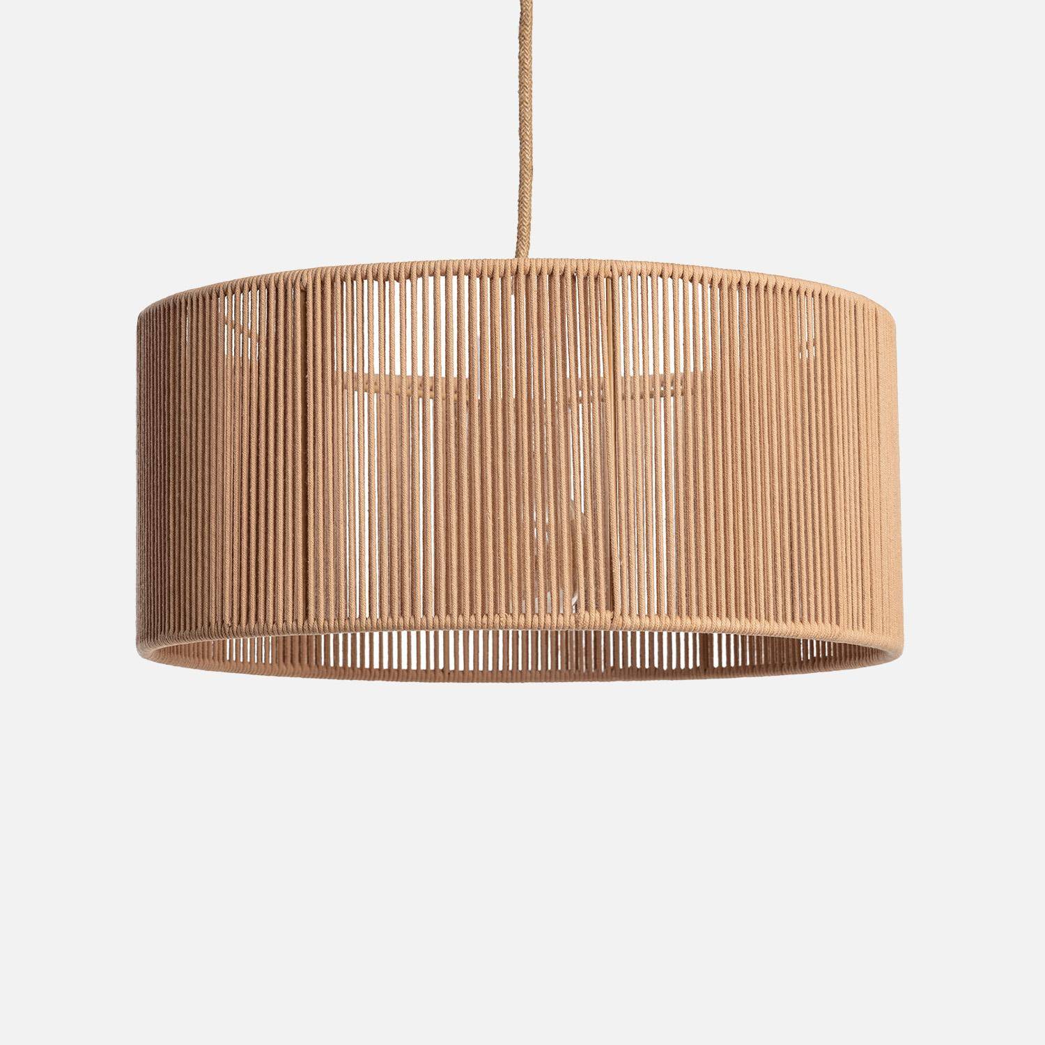 Suspension luminaire chanvre Zélie naturel Ø 40cm Photo3