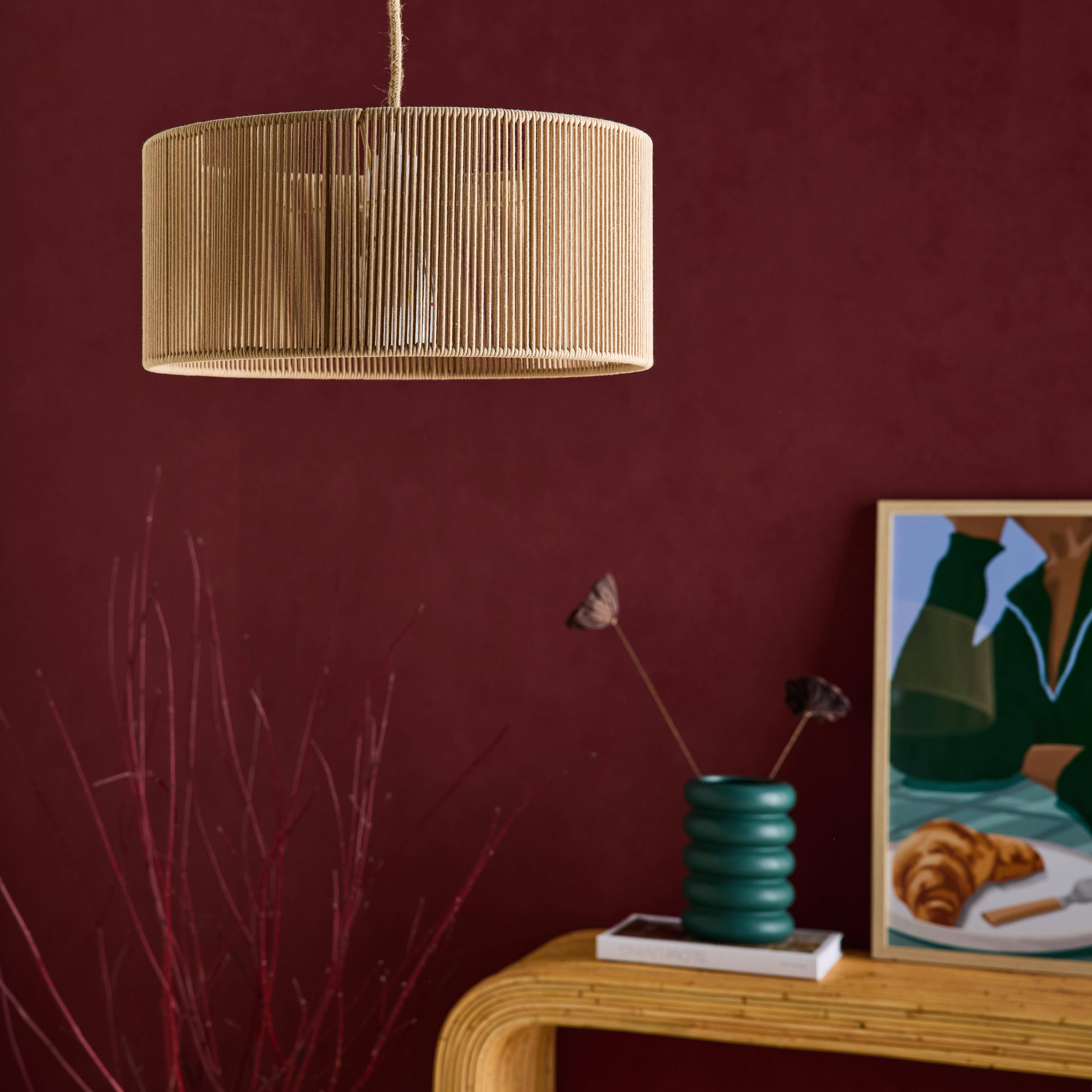 Suspension luminaire chanvre Zélie naturel Ø 40cm Photo1