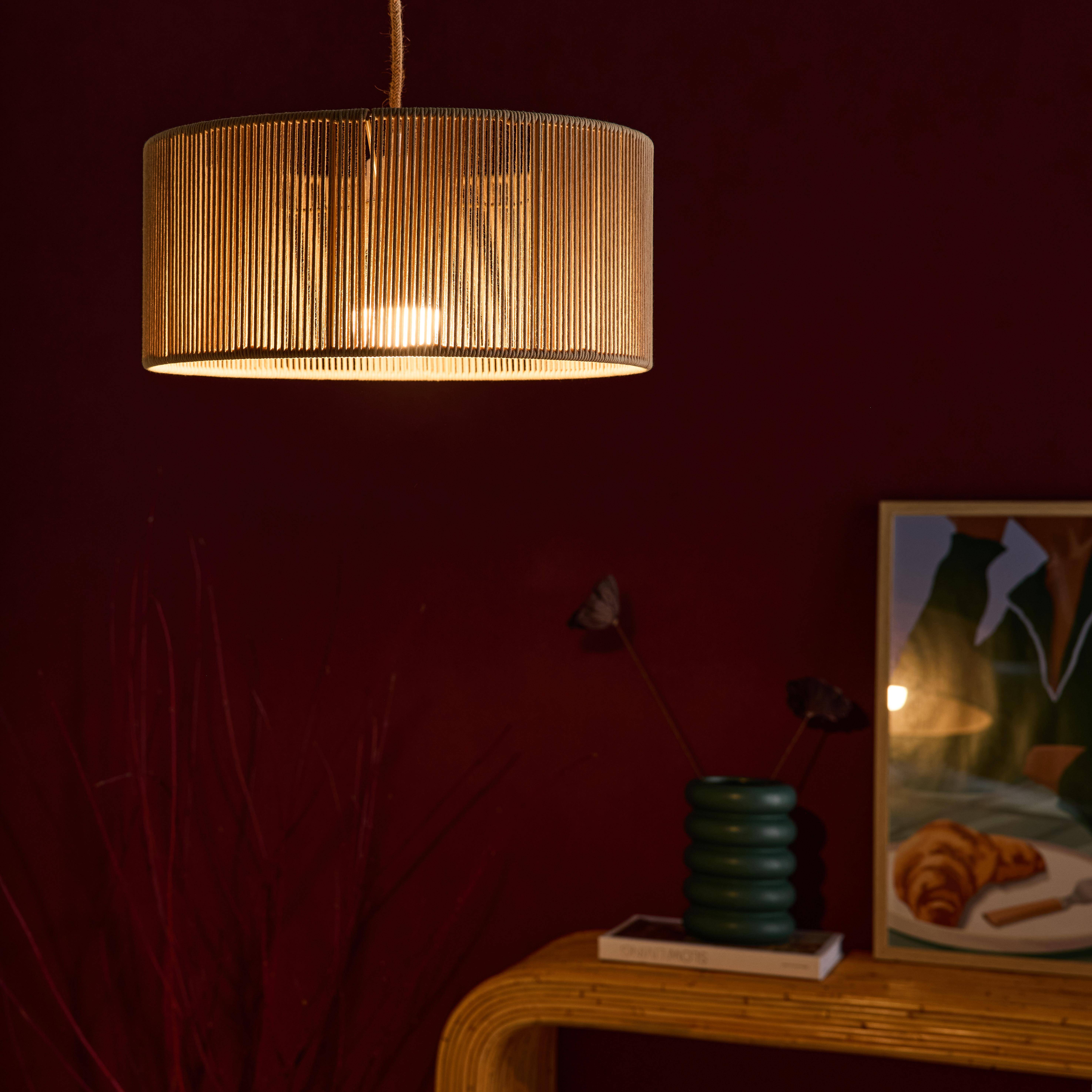 Suspension luminaire chanvre Zélie naturel Ø 40cm Photo2