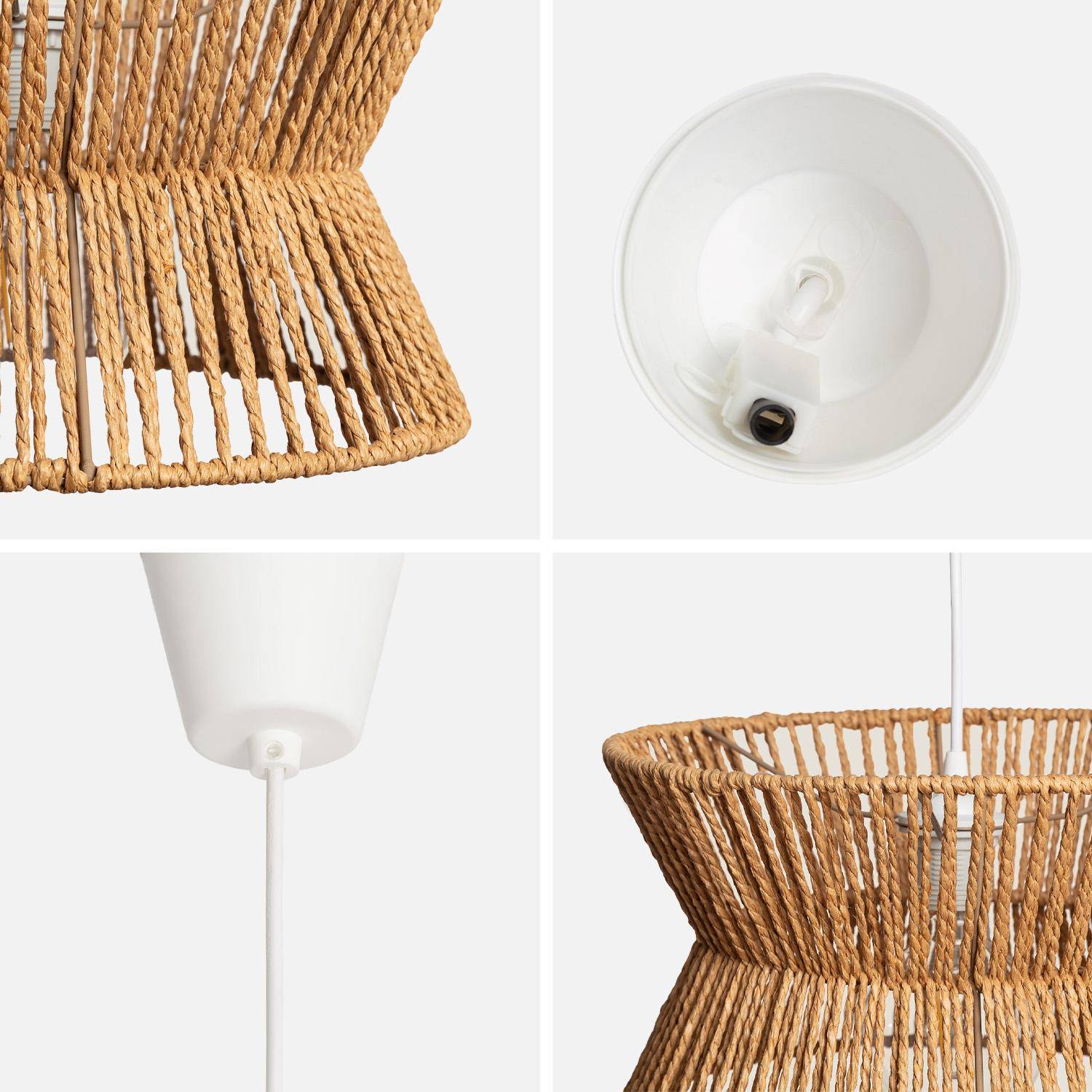 Suspension luminaire imitation rotin Maud naturel Ø 35cm Photo4