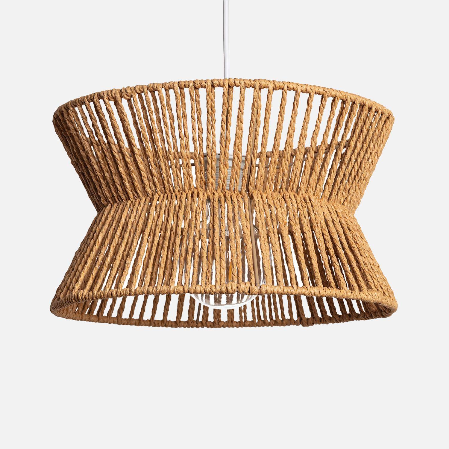 Suspension luminaire imitation rotin Maud naturel Ø 35cm Photo3