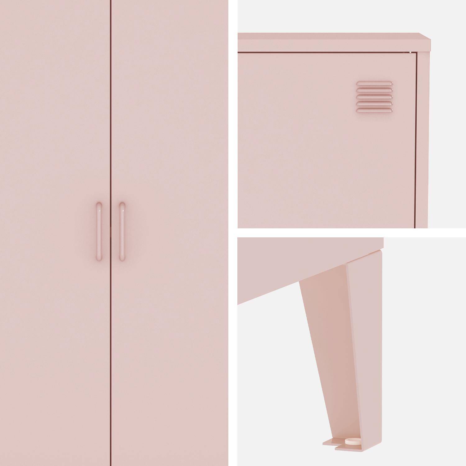 Industriële metalen kasten 2 deuren (set van 2) roze L 75 x B 33 x H 110 cm - Soho,sweeek,Photo5
