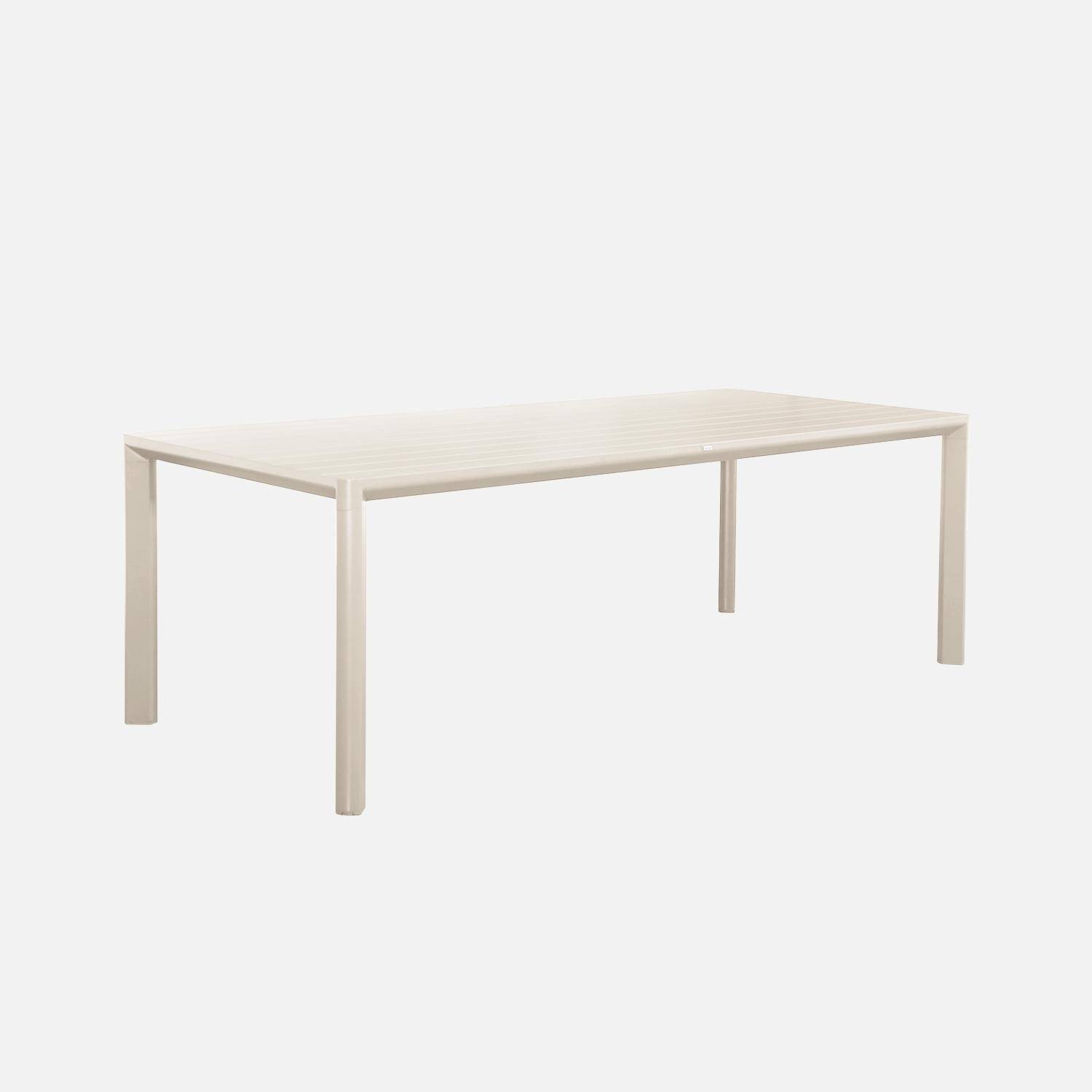 Table de jardin 1 banc et 4 fauteuils aluminium et textilène beige 220 x 100 x 75 cm Photo5