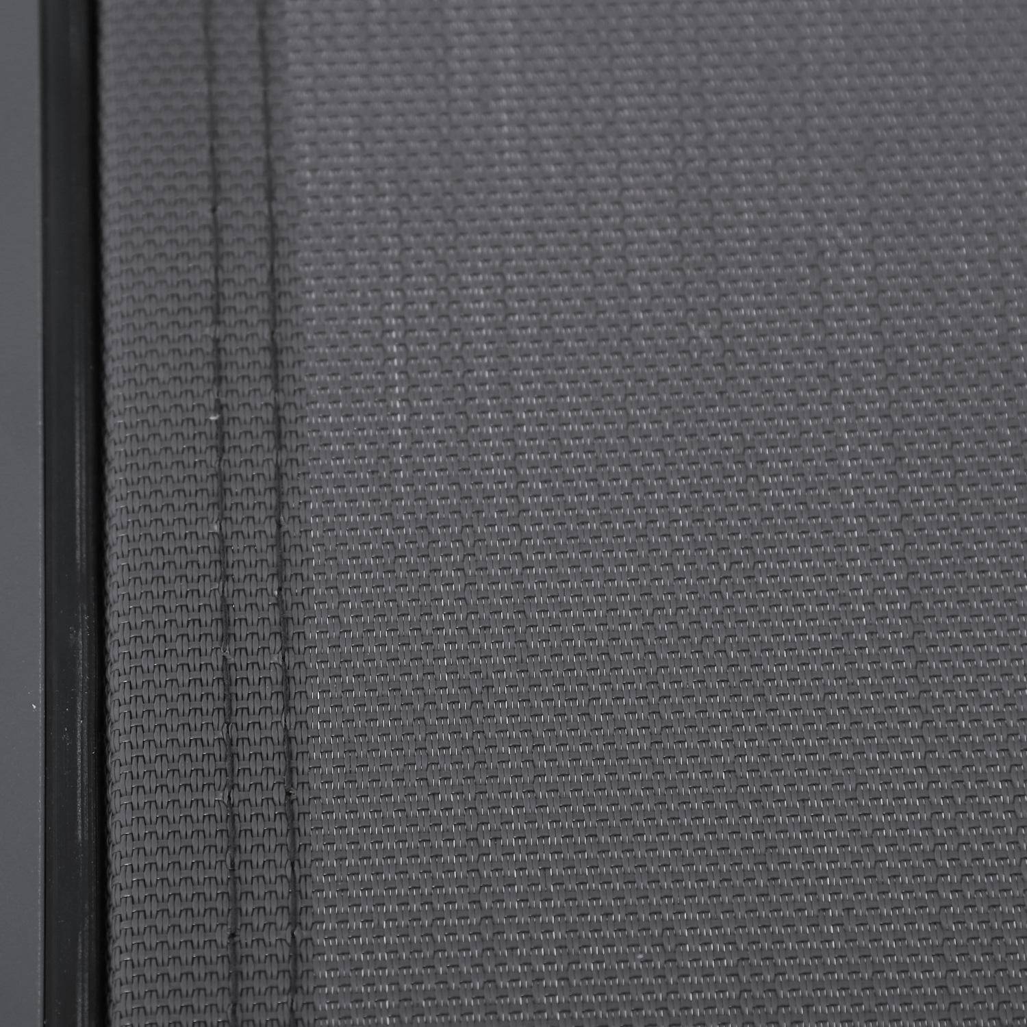 Table de jardin 1 banc et 4 fauteuils aluminium et textilène anthracite 220 x 100 x 75 cm,sweeek,Photo9