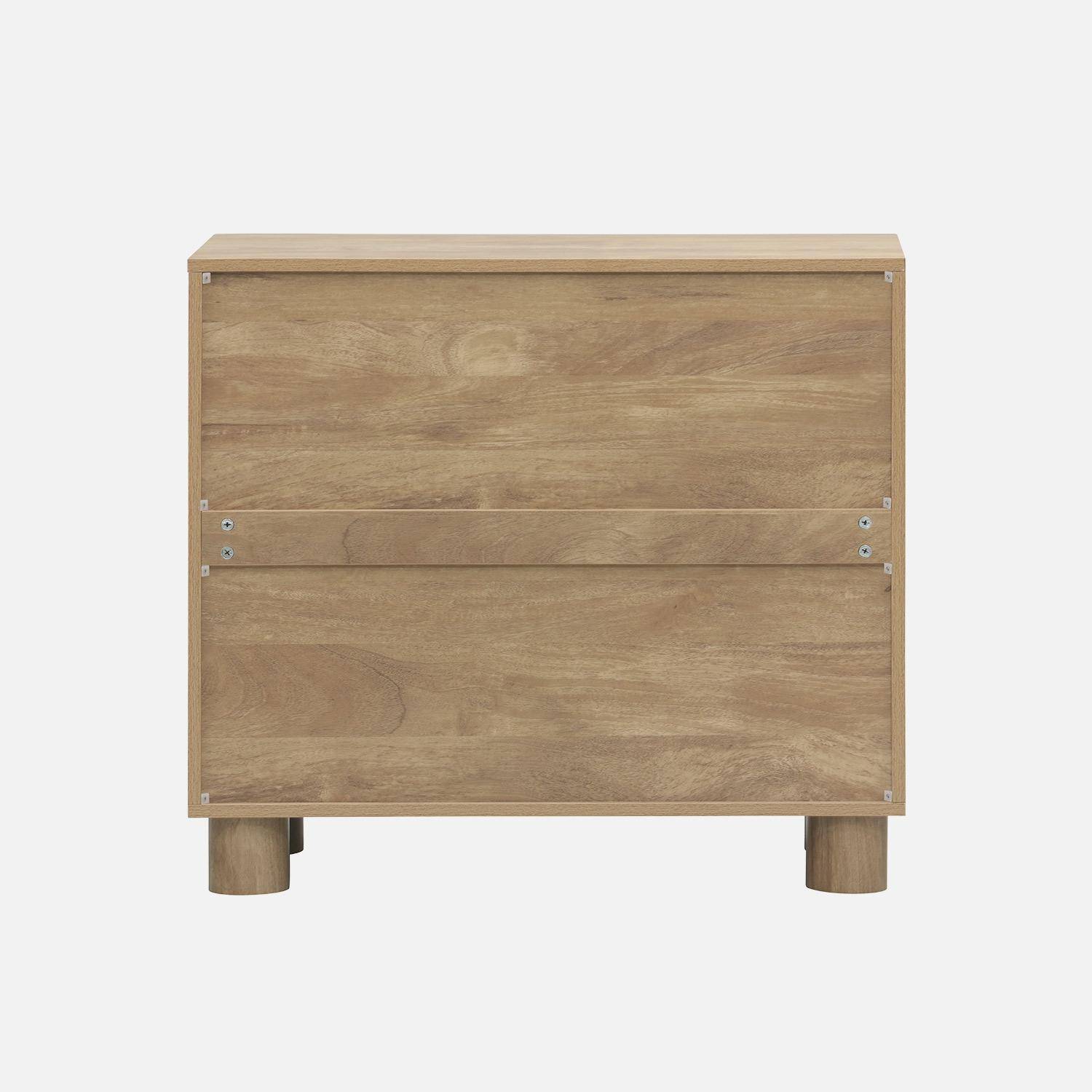 Buffet exotique décor bois de manguier 2 portes 80cm Pondi Photo5