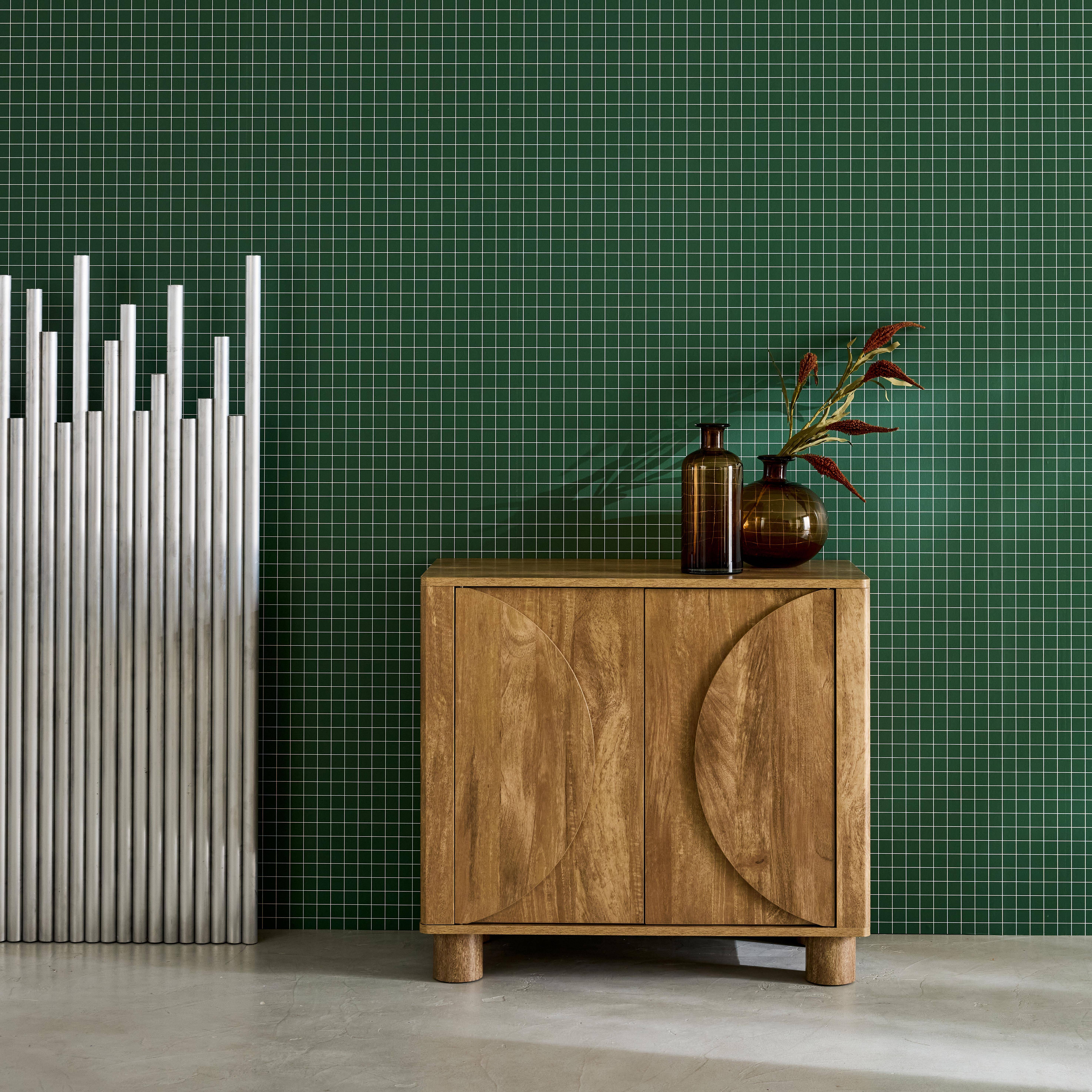 Aparador exótico efeito madeira de mangueira 2 portas, 80cm, Pondi, Manguier, 80x40x72 cm,sweeek,Photo1