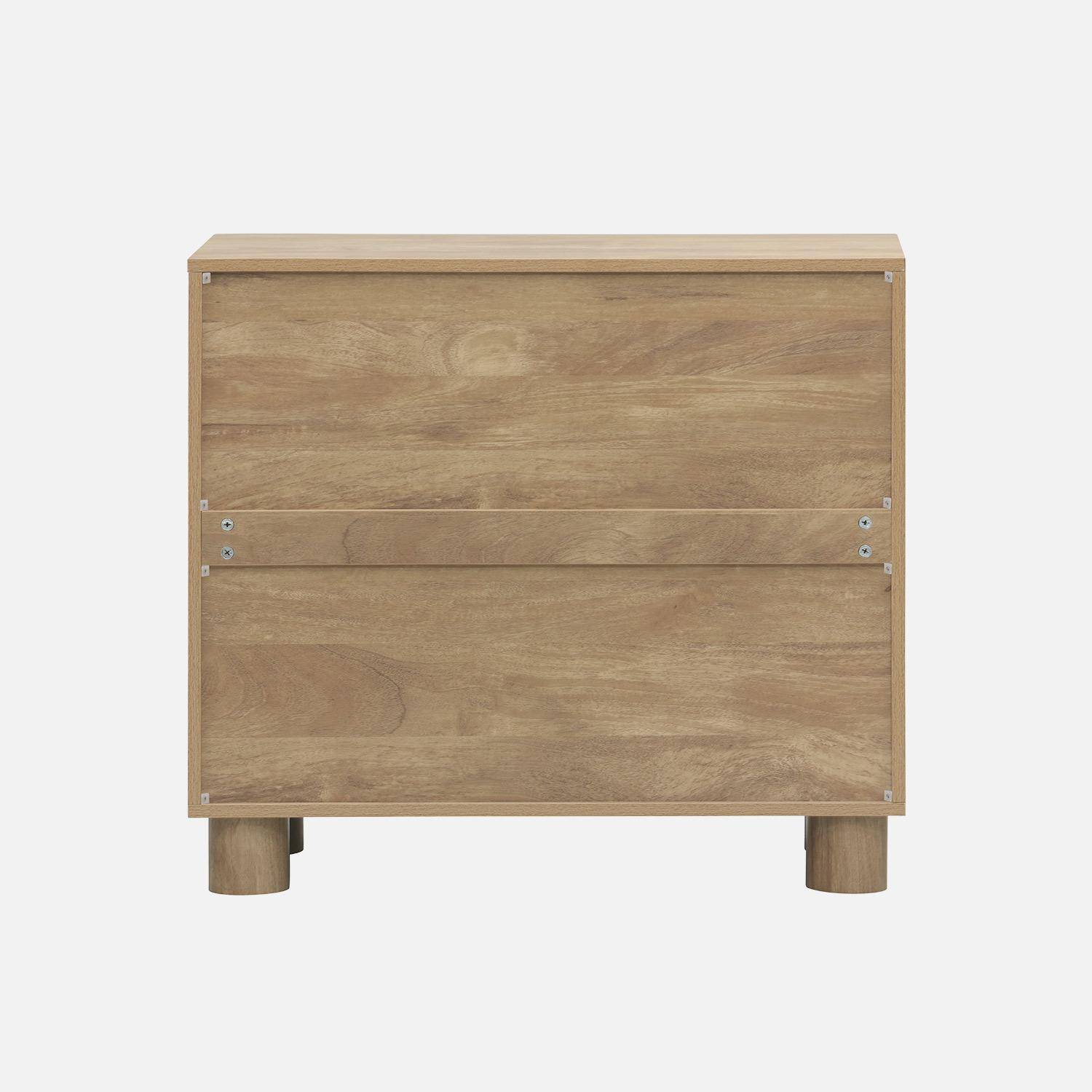Buffet exótico efecto madera de mango con 2 puerta, 80cm, Pondi, Marrón dorado, 80x40x72 cm Photo4