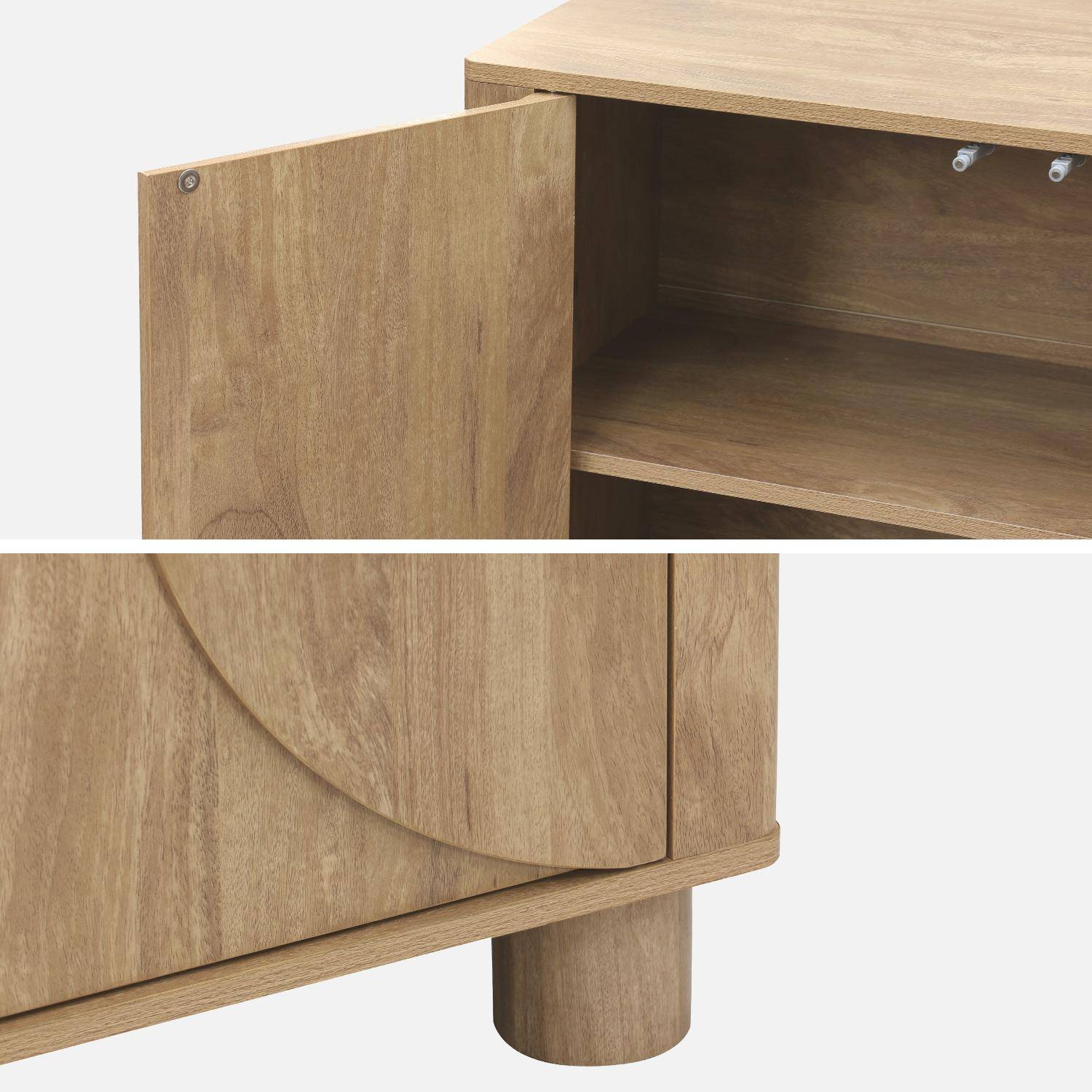 Buffet exotique effet bois de manguier 4 portes 155cm Pondi Photo6