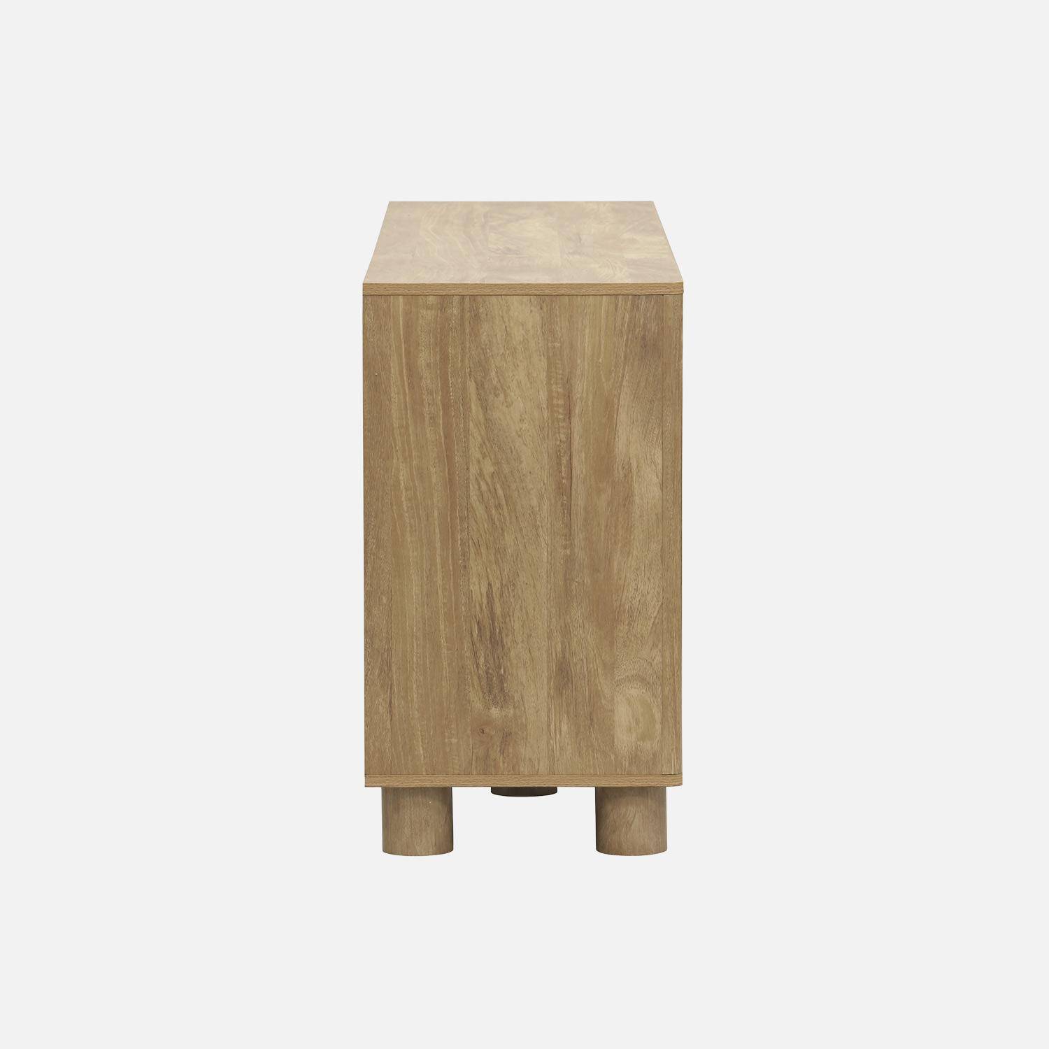 Buffet exotique effet bois de manguier 4 portes 155cm Pondi Photo4