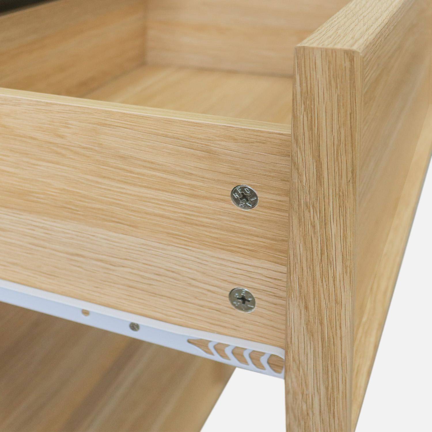 Commode de rangement effet bois 6 tiroirs naturel L 120 x P 43 x H 75cm - Kuba ,sweeek,Photo5