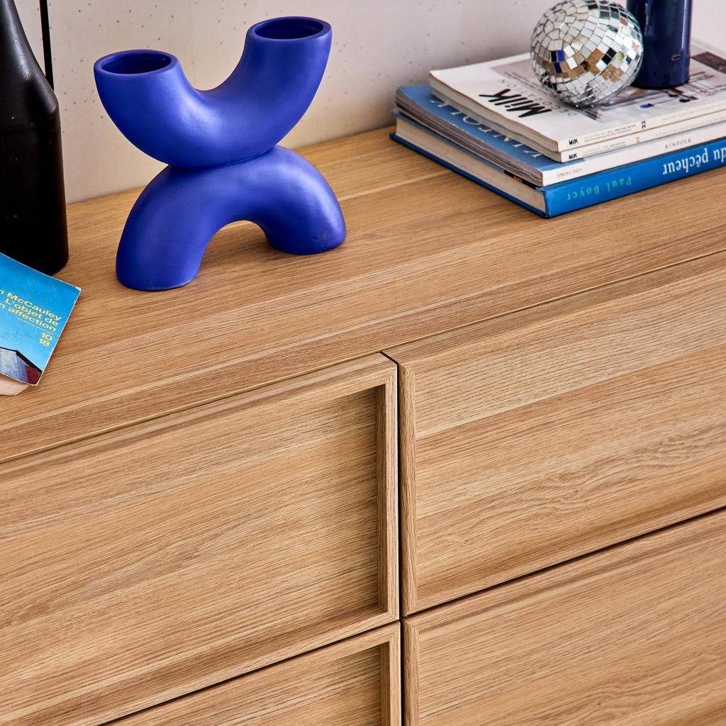 Cassettiera effetto legno 6 cassetti Marrone naturale - 120x43x75 cm Photo4