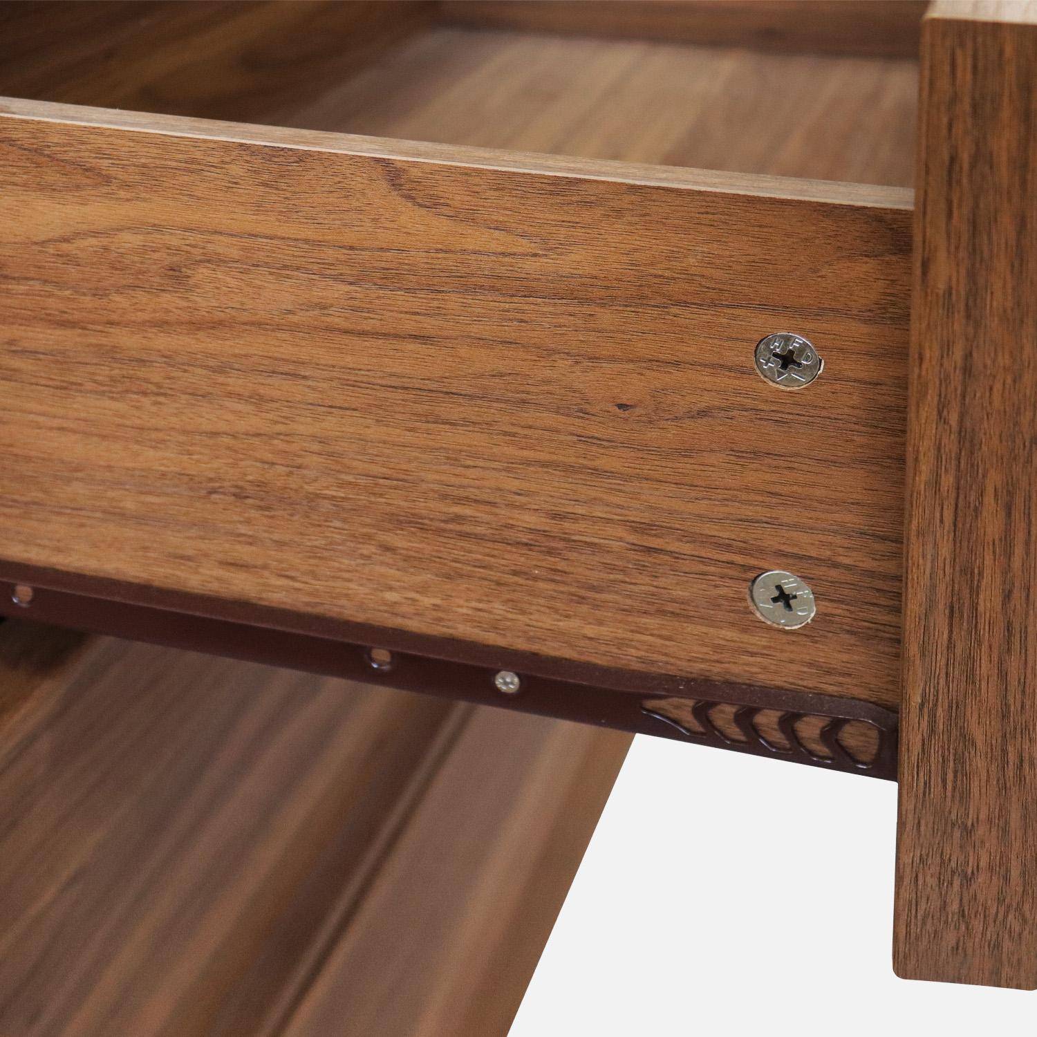 Commode de rangement effet bois 6 tiroirs noyer L 120 x P 43 x H 75cm - Kuba ,sweeek,Photo5