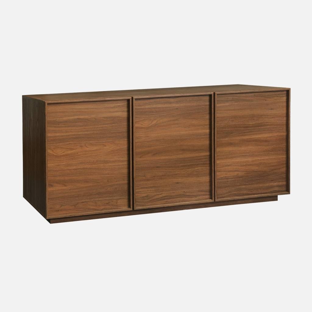 Credenza effetto legno 3 ante, 160cm, Noce