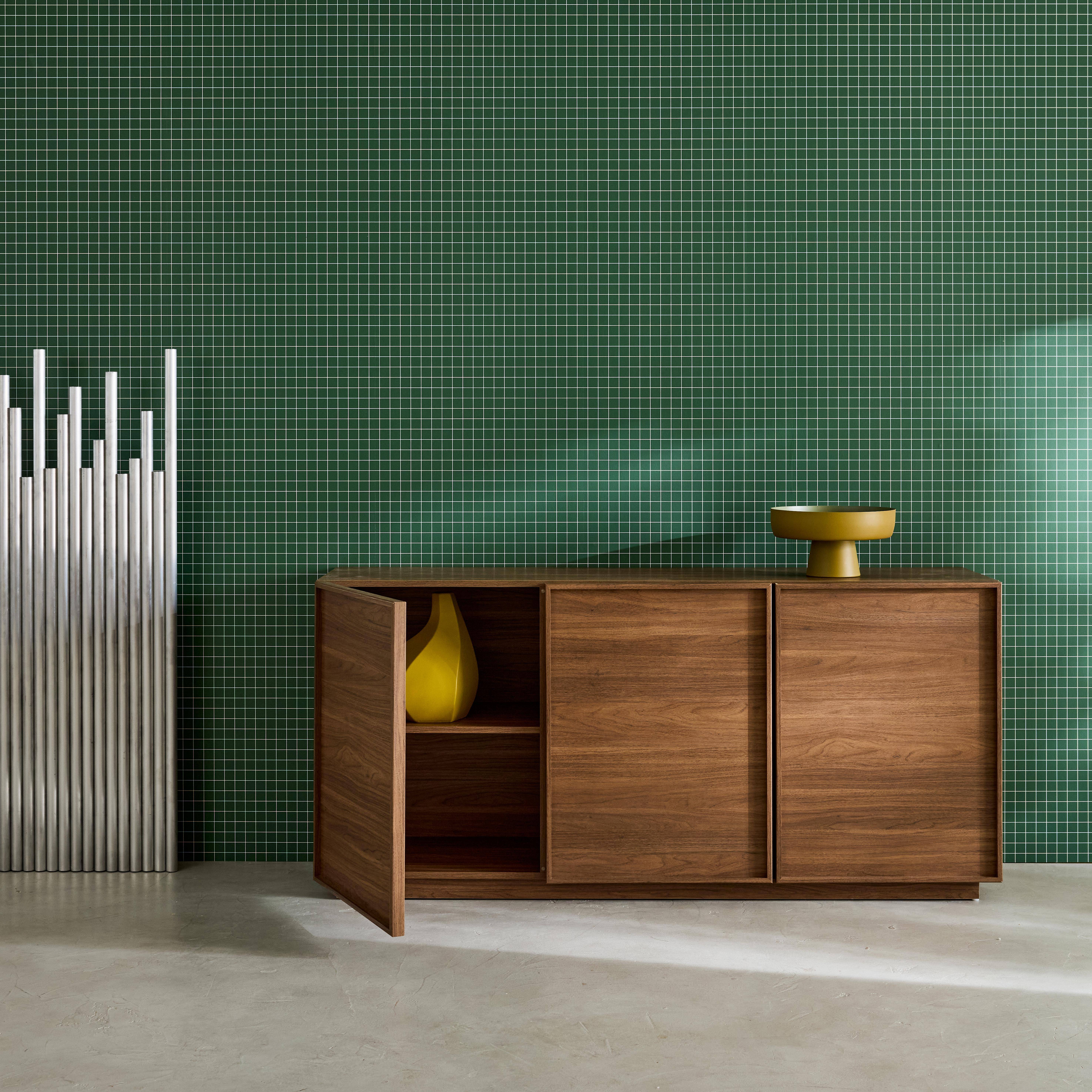 Dressoir houtlook 3 deuren walnoot L 160 x B 43 x H 75cm - Kuba Photo2