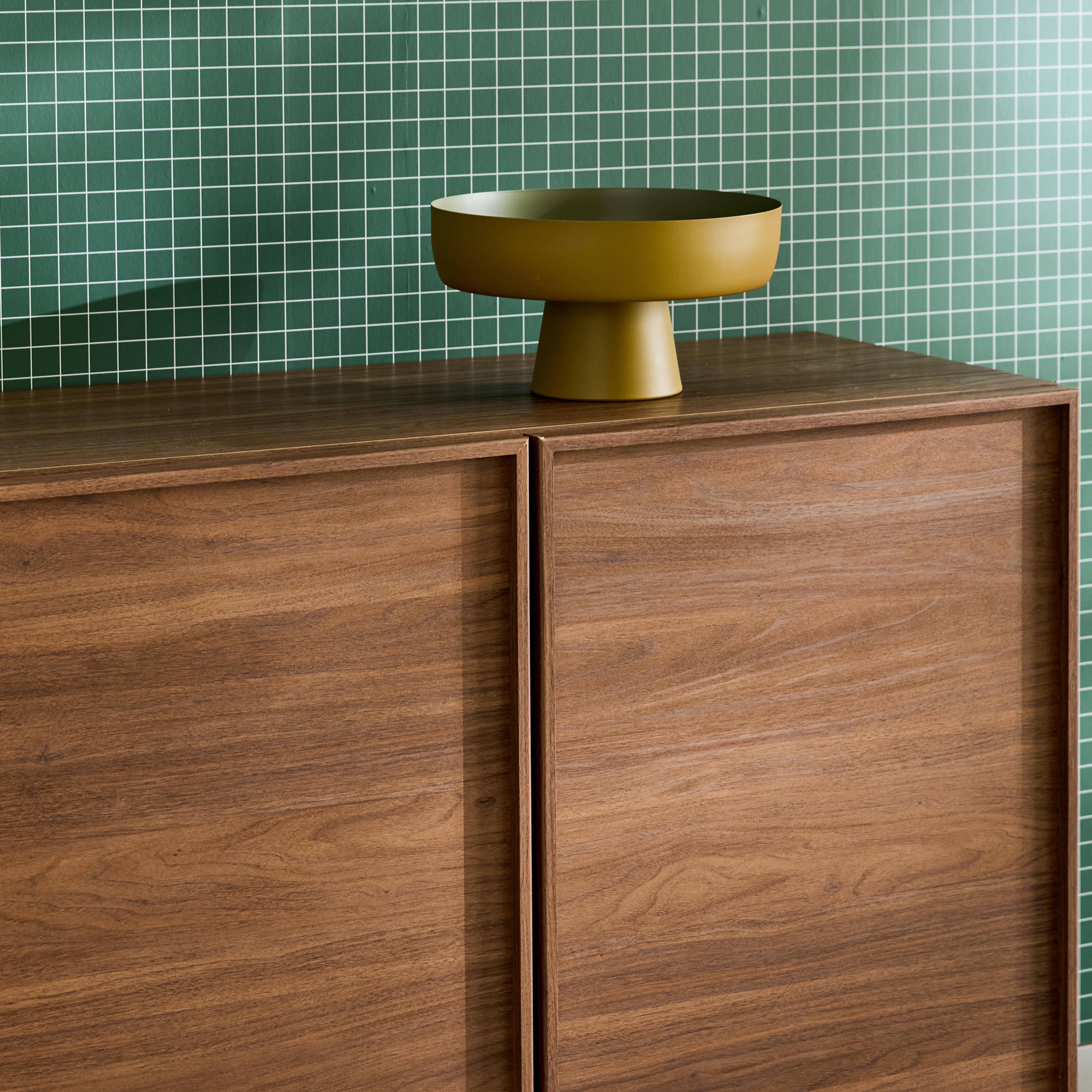 Dressoir houtlook 3 deuren walnoot L 160 x B 43 x H 75cm - Kuba Photo3