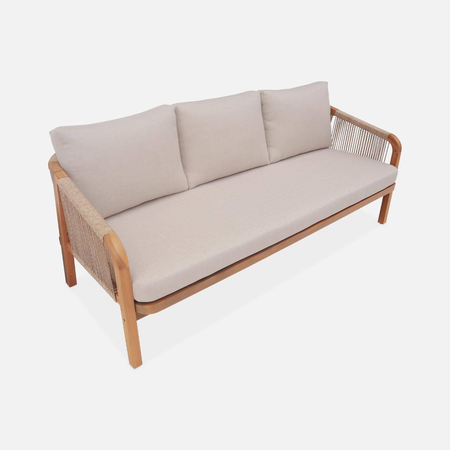 5-seater wooden garden furniture set , Parana, 188x78.5x69.5 cm Photo5