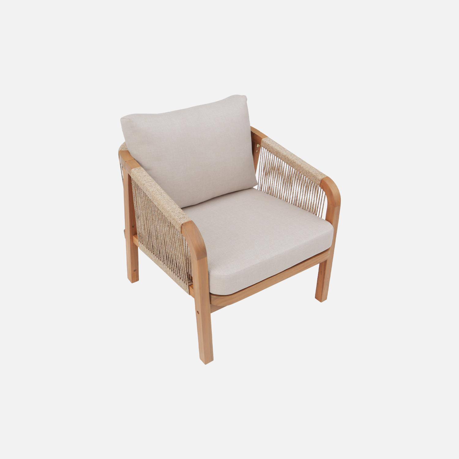 5-seater wooden garden furniture set , Parana, 188x78.5x69.5 cm Photo6