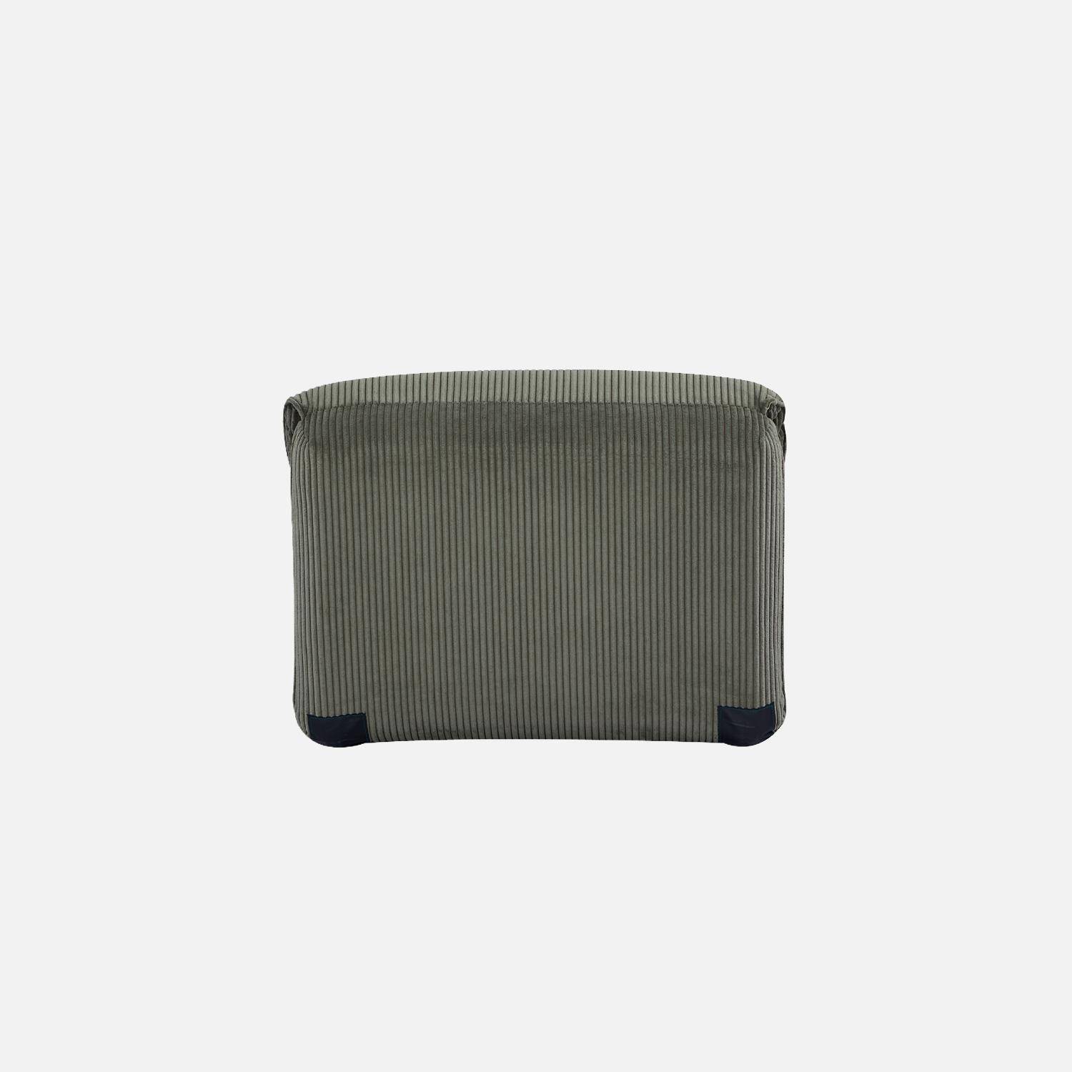 Sessel mit Schlaffunktion für 1 Person und breit geripptem Cordbezug in khaki - Cosy Photo4