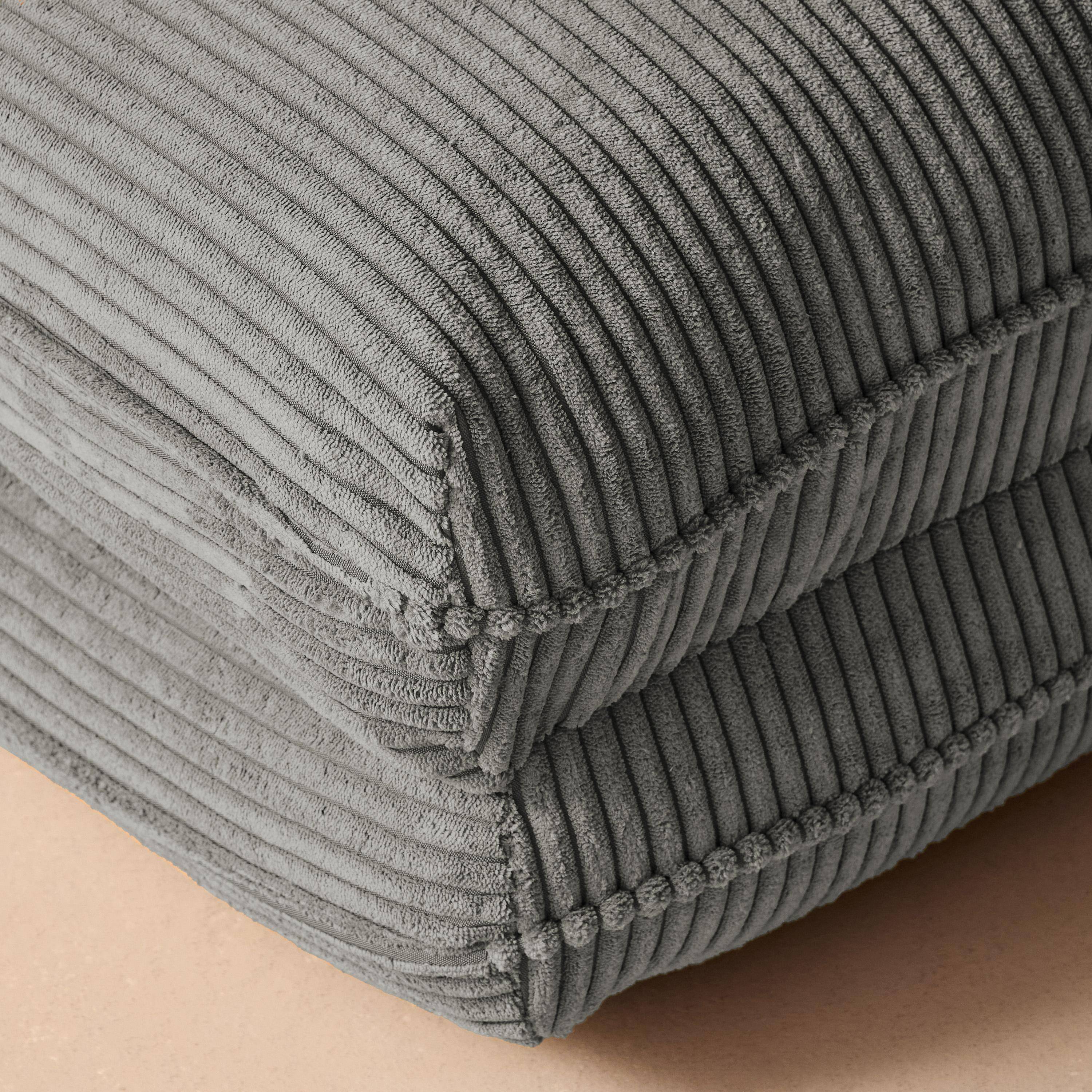 Slaapfauteuil uitklapbaar corduroy loungestoel grijs - Cosy,sweeek,Photo4