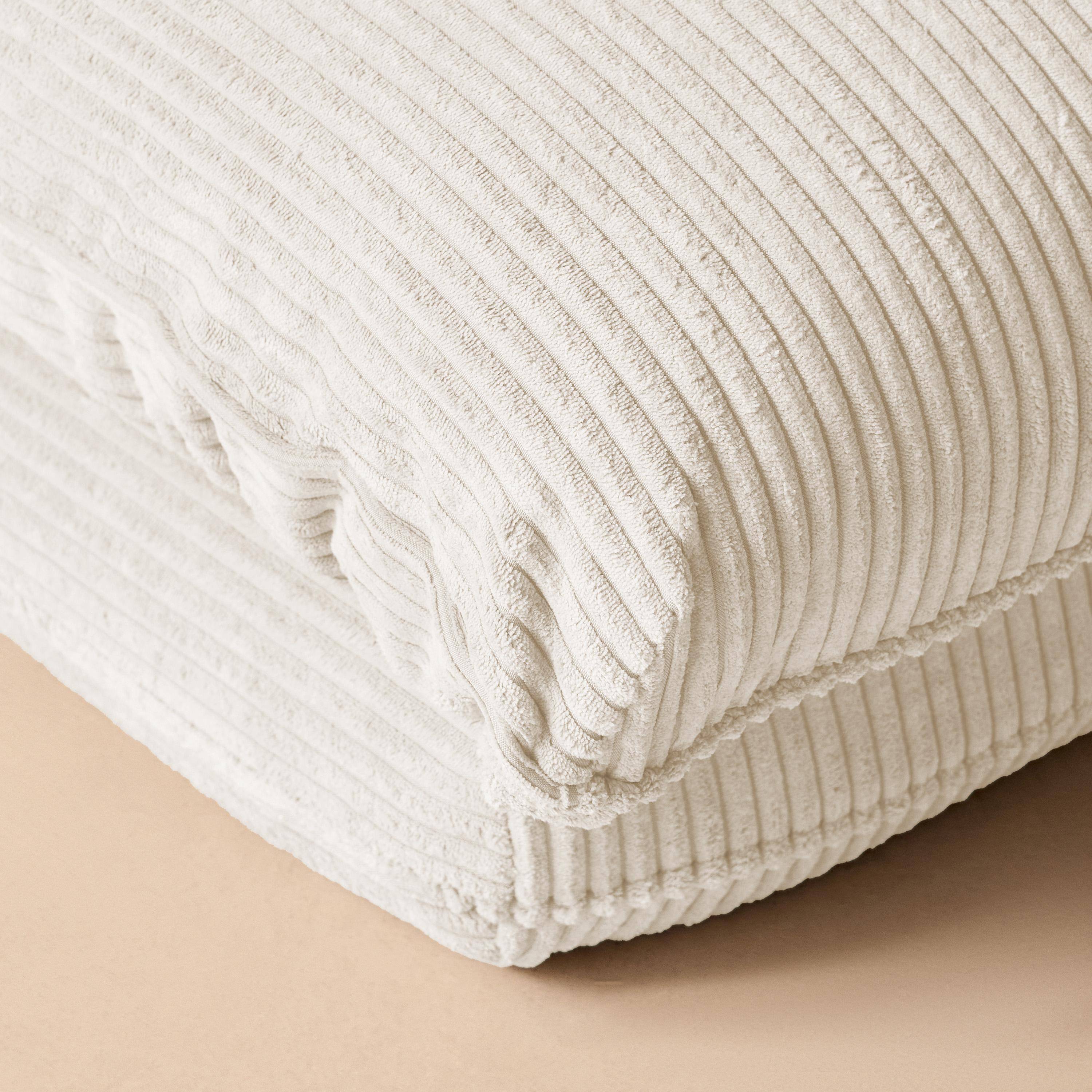 Rozkładany fotel z grubego sztruksu w kolorze ecru, 1-osobowy dł. 78 x gł. 82 x wys. 58 cm - Cosy,sweeek,Photo4