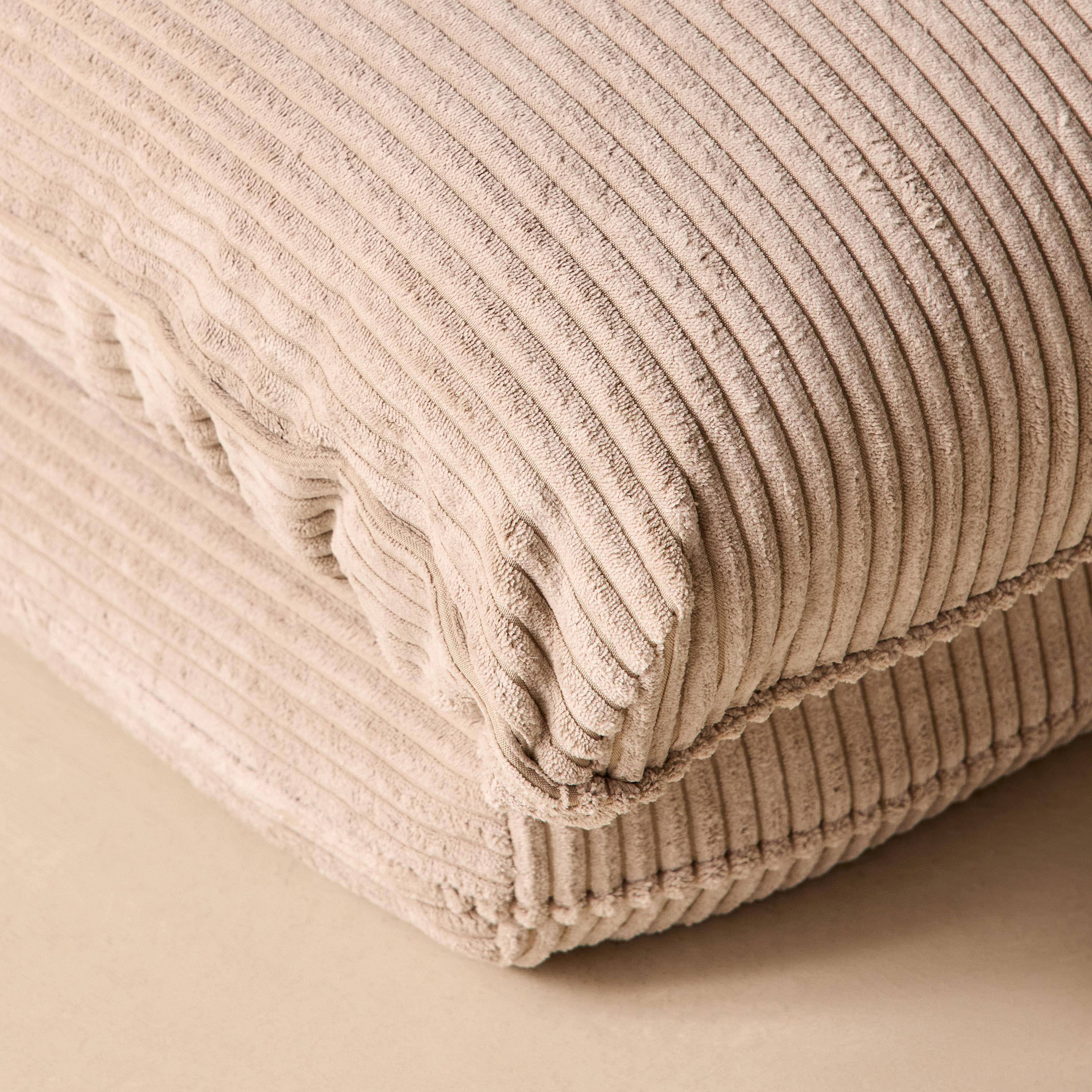 Rozkładany fotel z grubego sztruksu w kolorze szaro-beżowym, 1-osobowy dł. 78 x gł. 82 x wys. 58 cm - Cosy,sweeek,Photo4