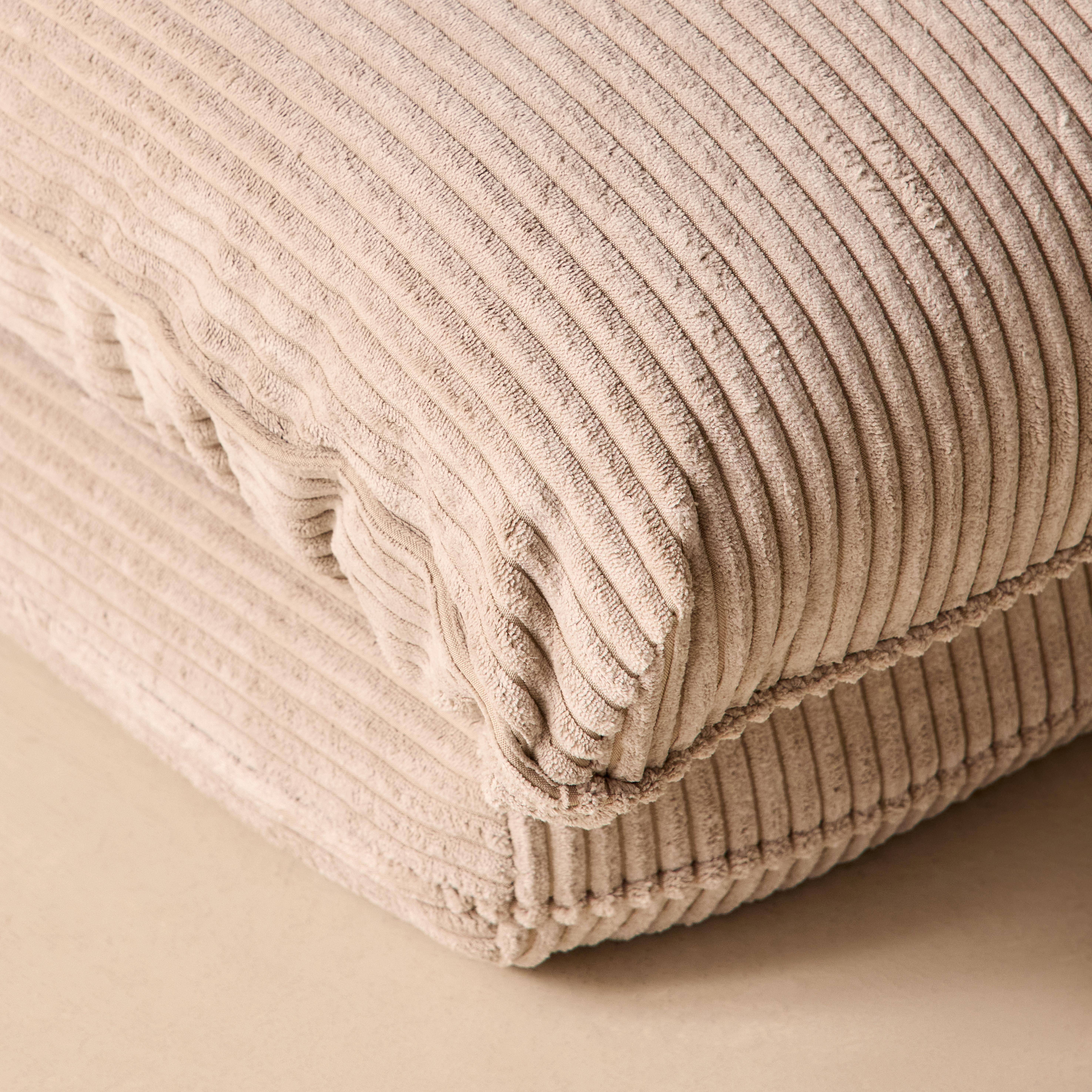 Slaapfauteuil 1 persoons loungestoel corduroy beige - Cosy Photo4
