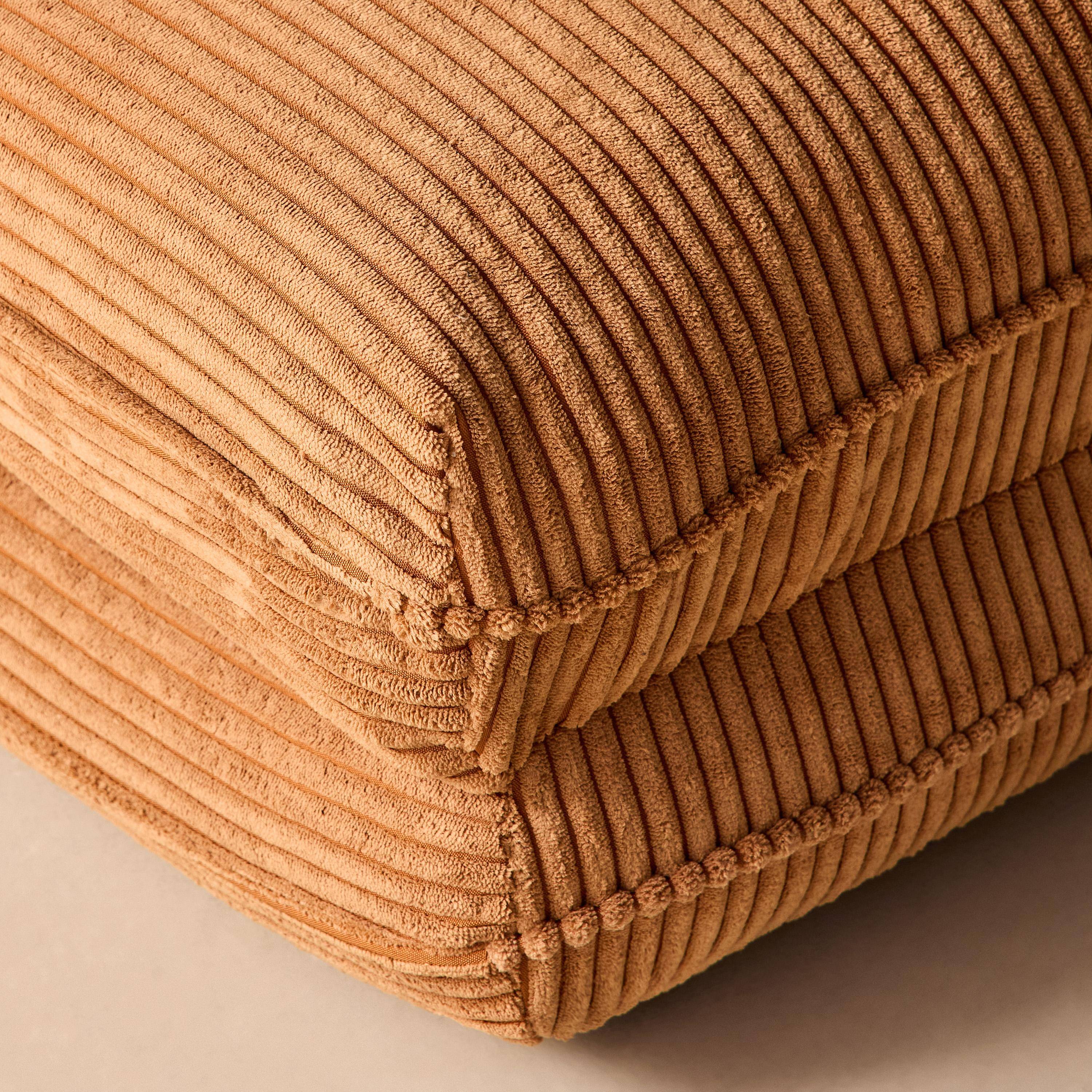 Sillón cama convertible de pana gruesa, Cosy, Camel, 209x78x58 cm Photo4