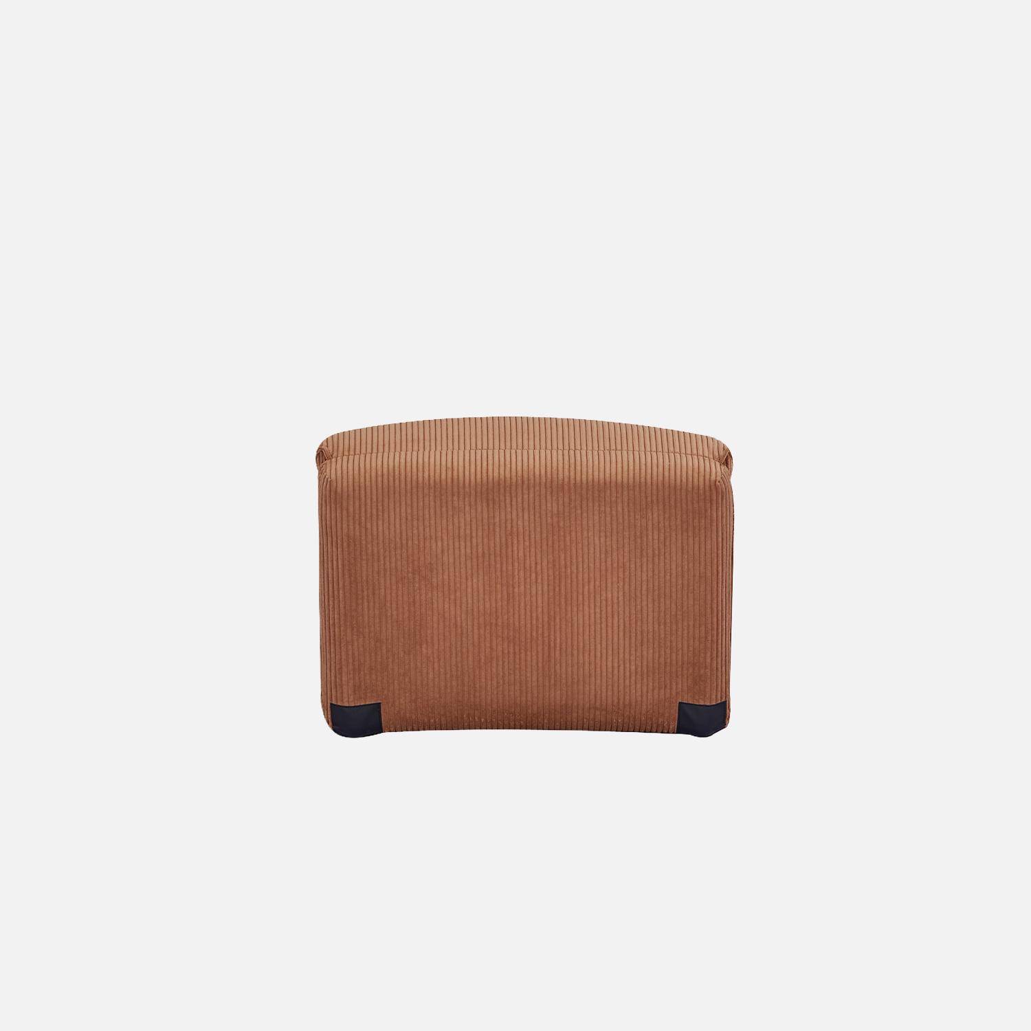 Rozkładany fotel z grubego sztruksu w kolorze camel, 1-osobowy dł. 78 x gł. 82 x wys. 58 cm - Cosy Photo4