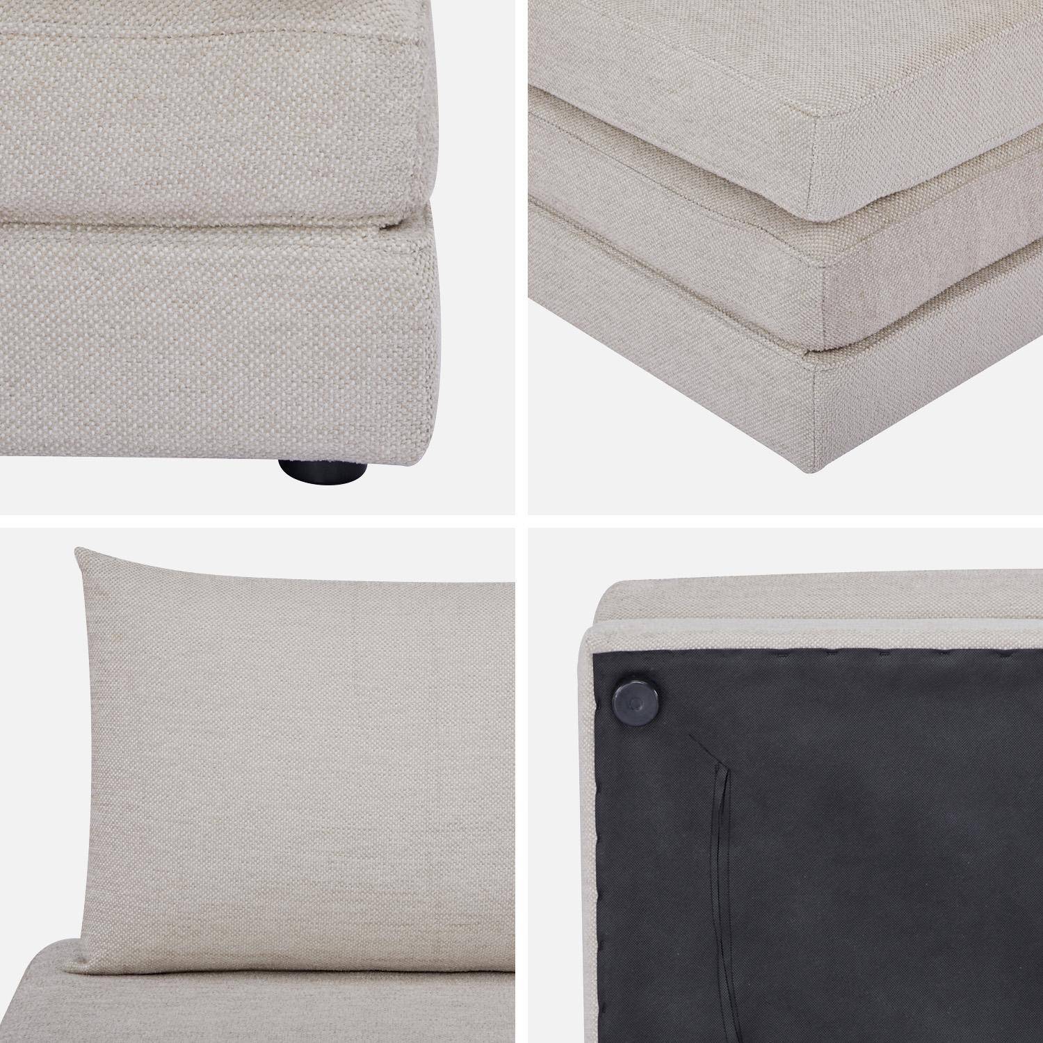 Sillón convertible colchón tejido chenilla 1 plaza, Fold, Beige, 198x81x71 cm Photo5