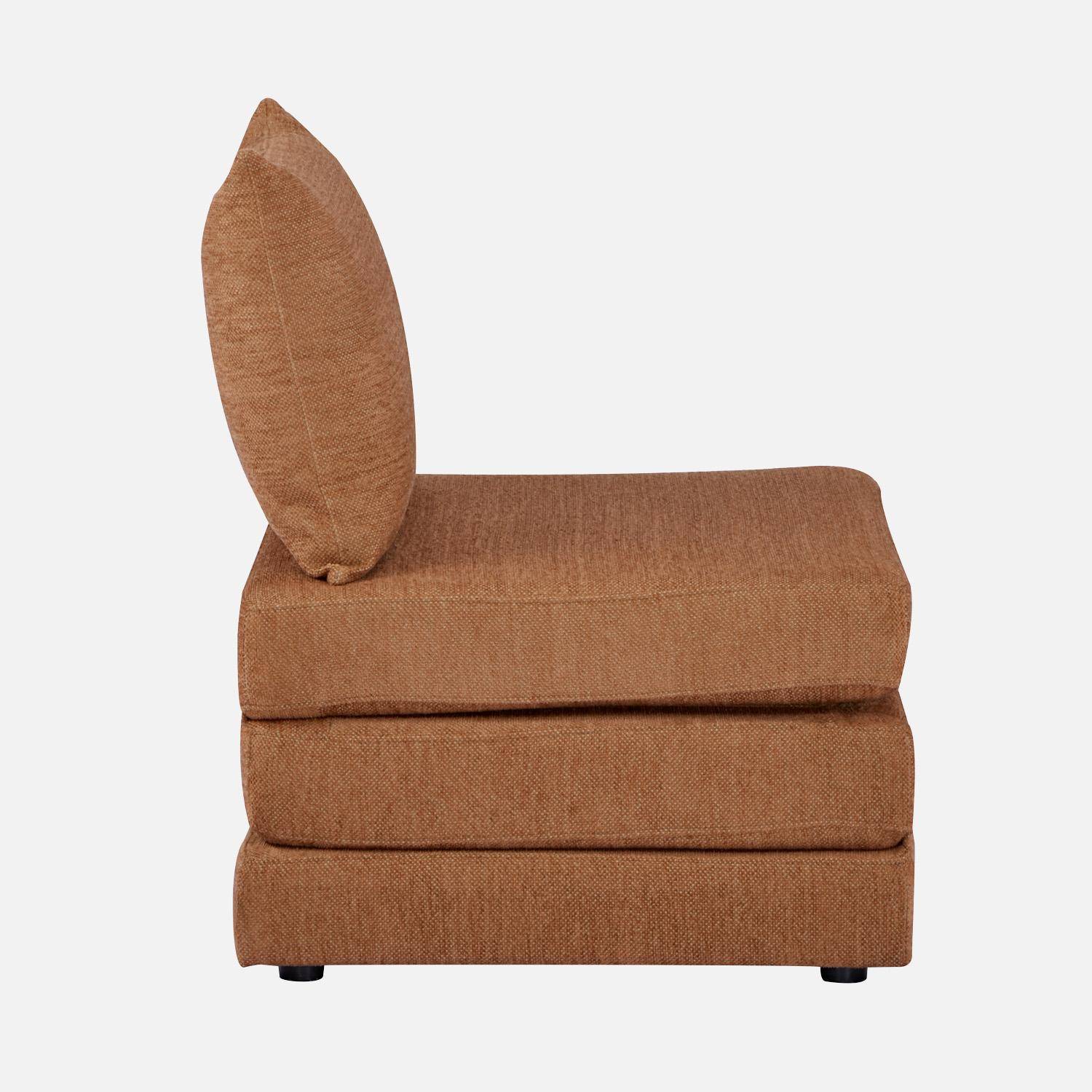 Sillón convertible colchón tejido chenilla 1 plaza, Fold, Camel, 198x81x71 cm Photo5