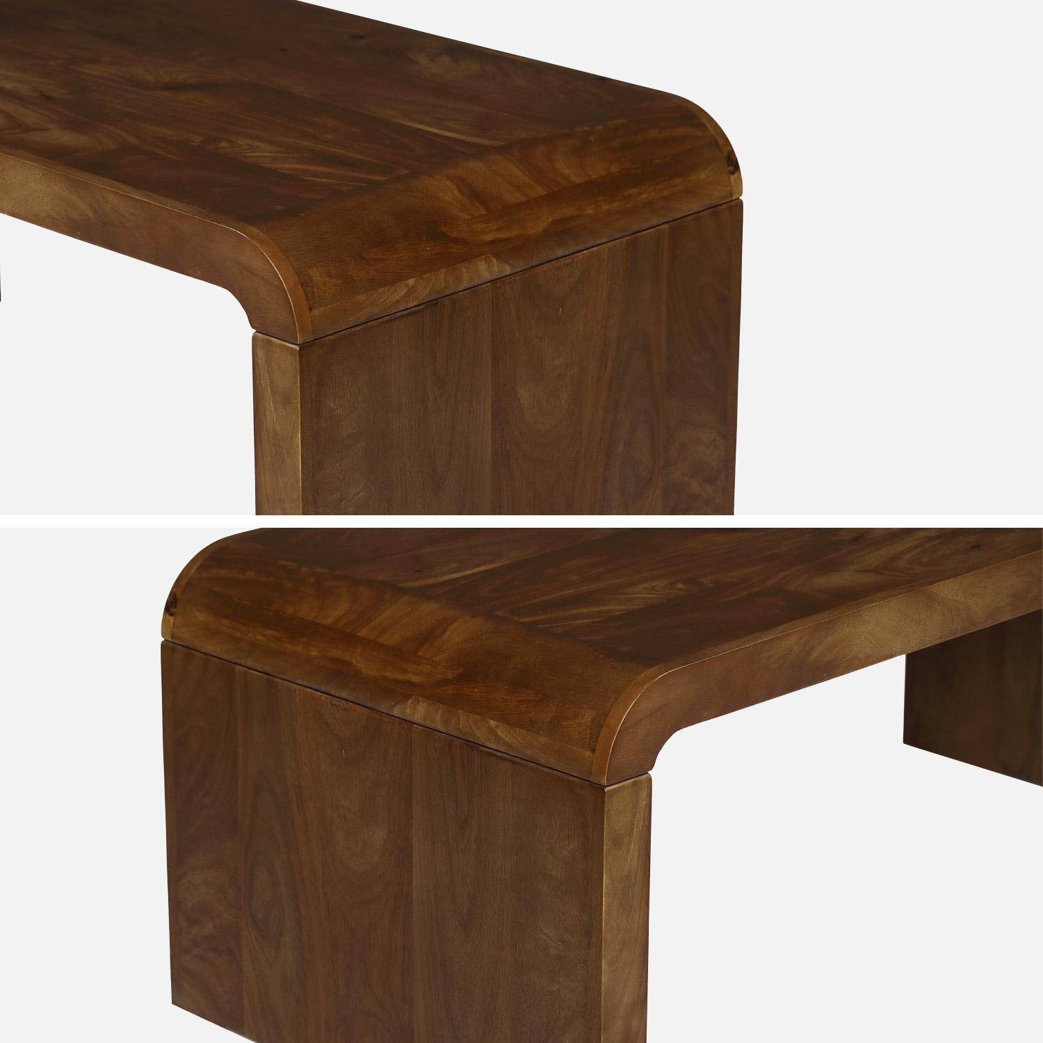 Mesa de centro retangular em acácia maciça, 100cm, Dana, Madeira de nogueira, 100x50x40 cm,sweeek,Photo3