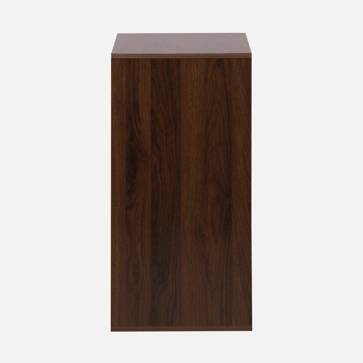 Estantería, biblioteca, módulo de almacenamiento, 4 compartimentos, Kompo, Madera de nogal, 70x35x70 cm Photo3