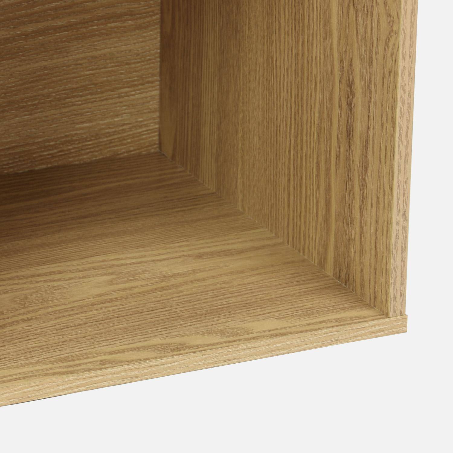 Estantería, biblioteca, módulo de almacenamiento, 3 estantes, Kompo, Roble, 70x35x70 cm,sweeek,Photo4
