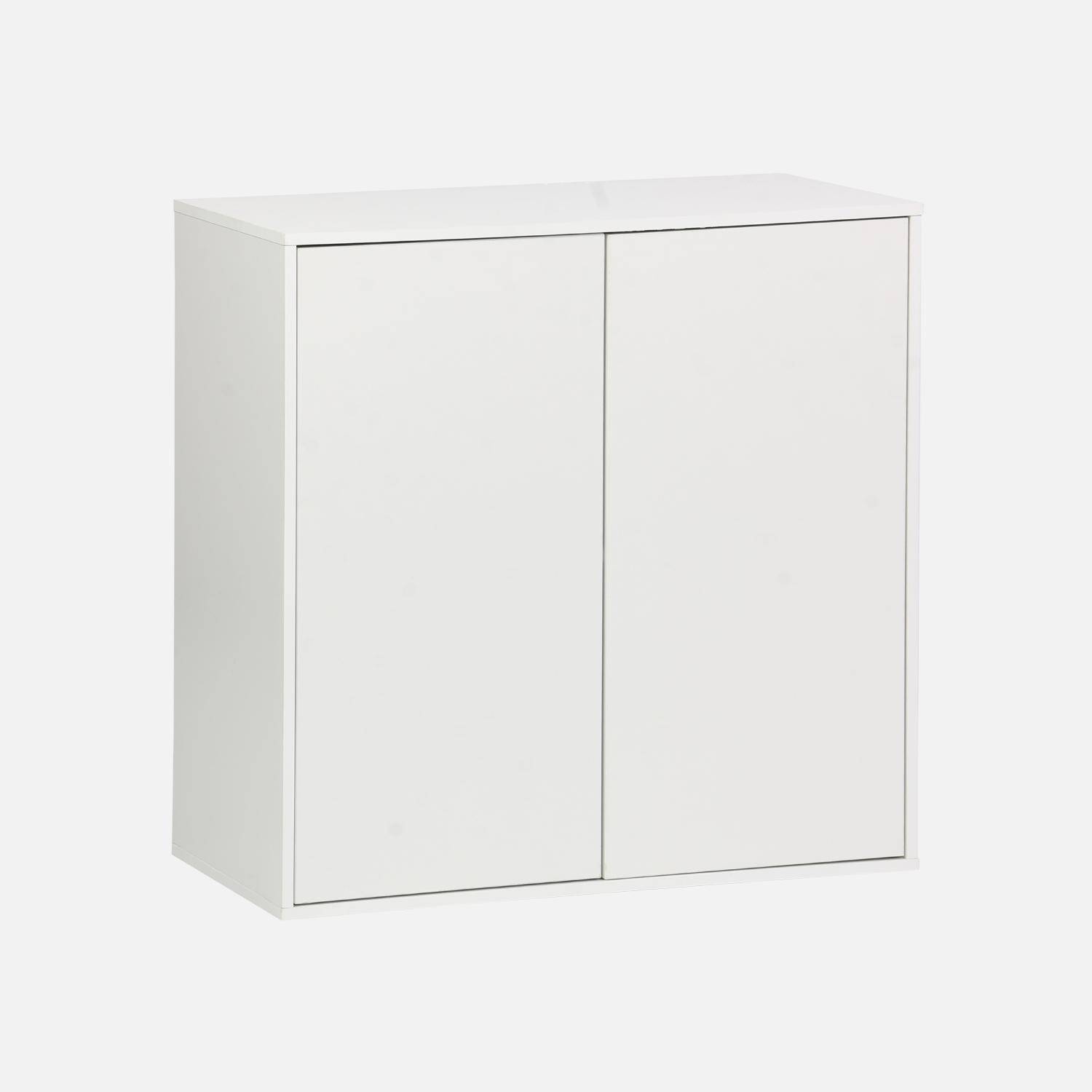 Módulo de armazenamento de 2 portas, 70cm, Kompo, Branco, 70x35x70 cm,sweeek,Photo5