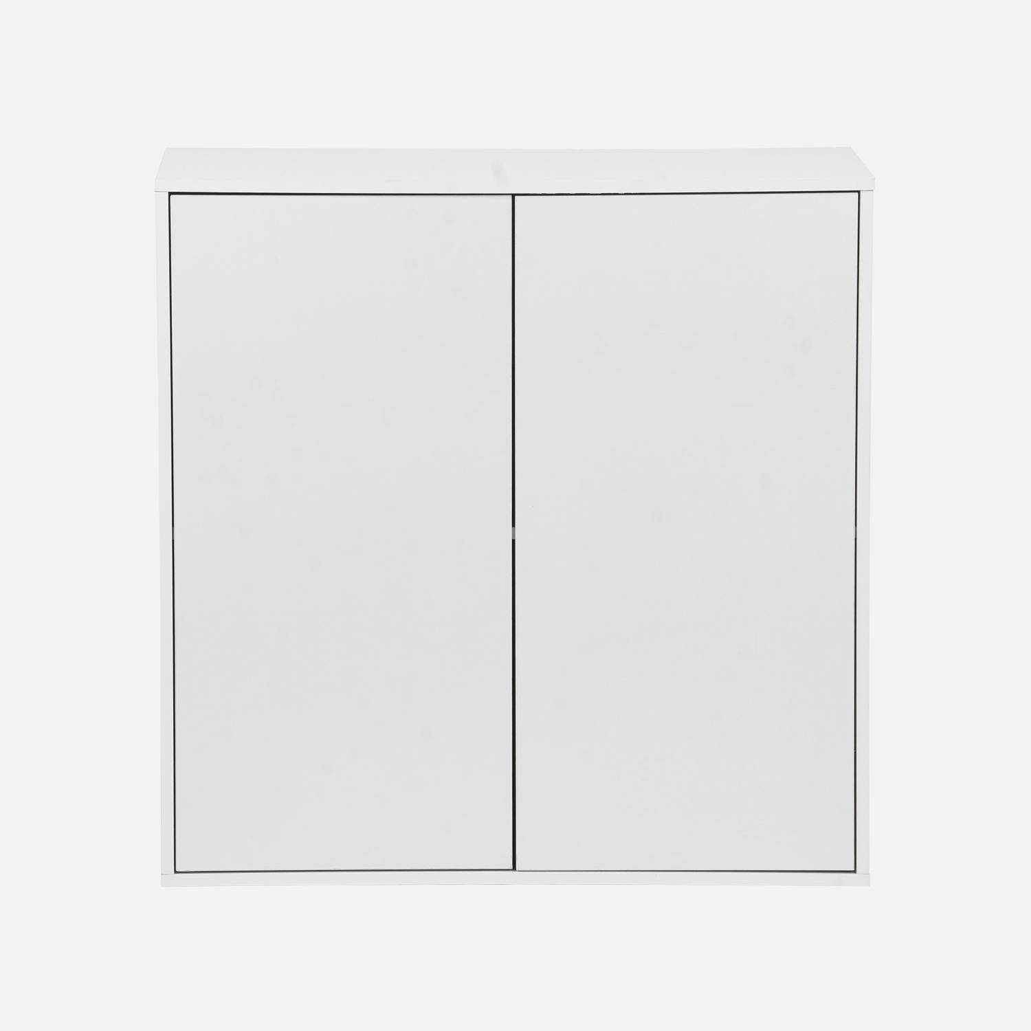 Módulo de almacenamiento con 2 puertas, 70cm, Kompo, Blanco, 70x35x70 cm Photo2