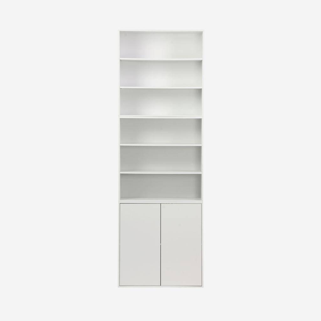 Schrank Aufbewahrungsmodul weißes Holzdekor 2 Türen B 70 x T 35 x H 70 cm - Kompo Photo8