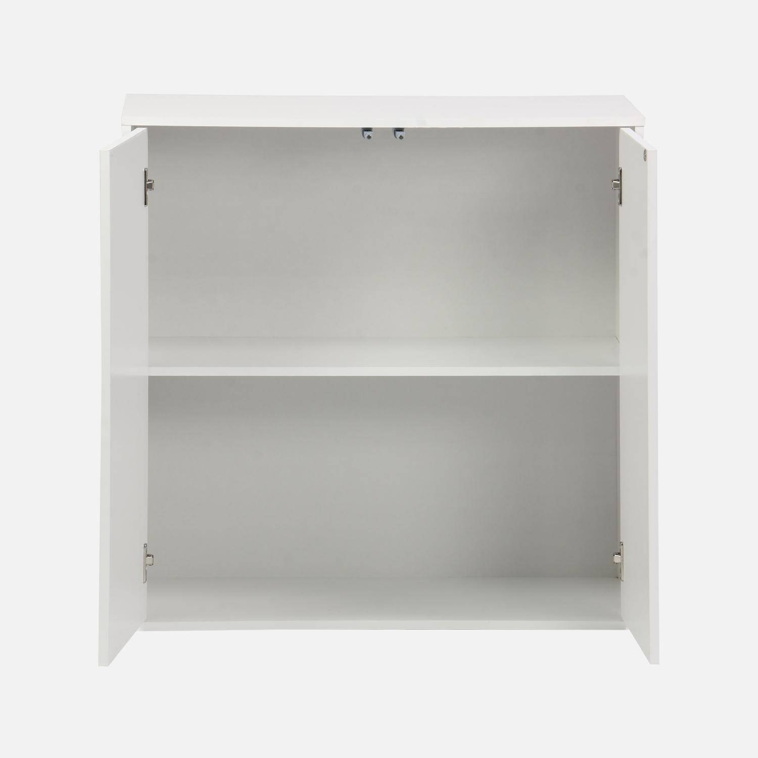 Open kast, opbergmodule decor wit hout 2 deuren 1 plank L 70 x B 35 x H 70cm - Kompo,sweeek,Photo5